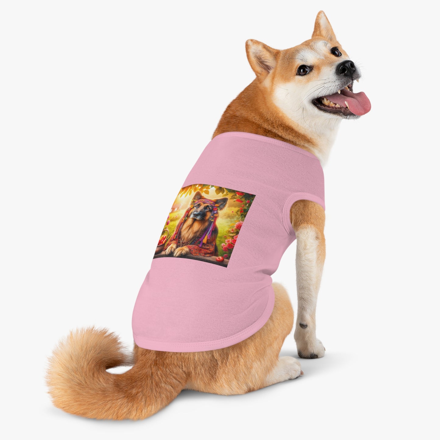 German Shepherd fun hippie