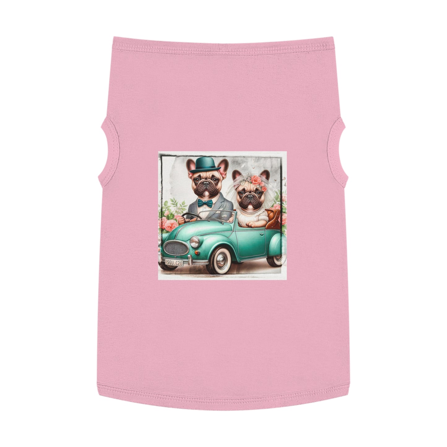 Wacky Pet Tank Top French Bulldog wedding day t shirt Pets Printify XL Pink