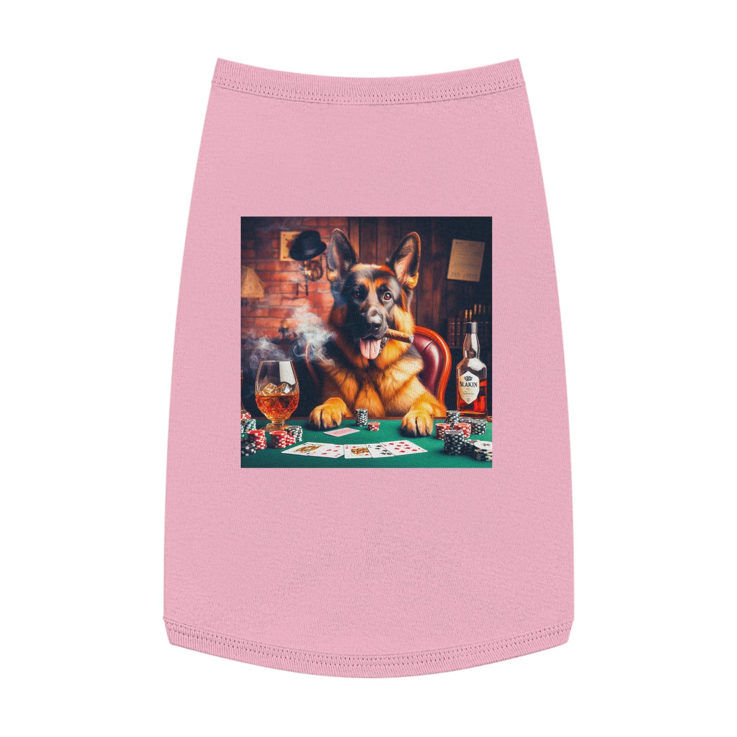 German Shepherd gambling shirt Pets Printify L Pink