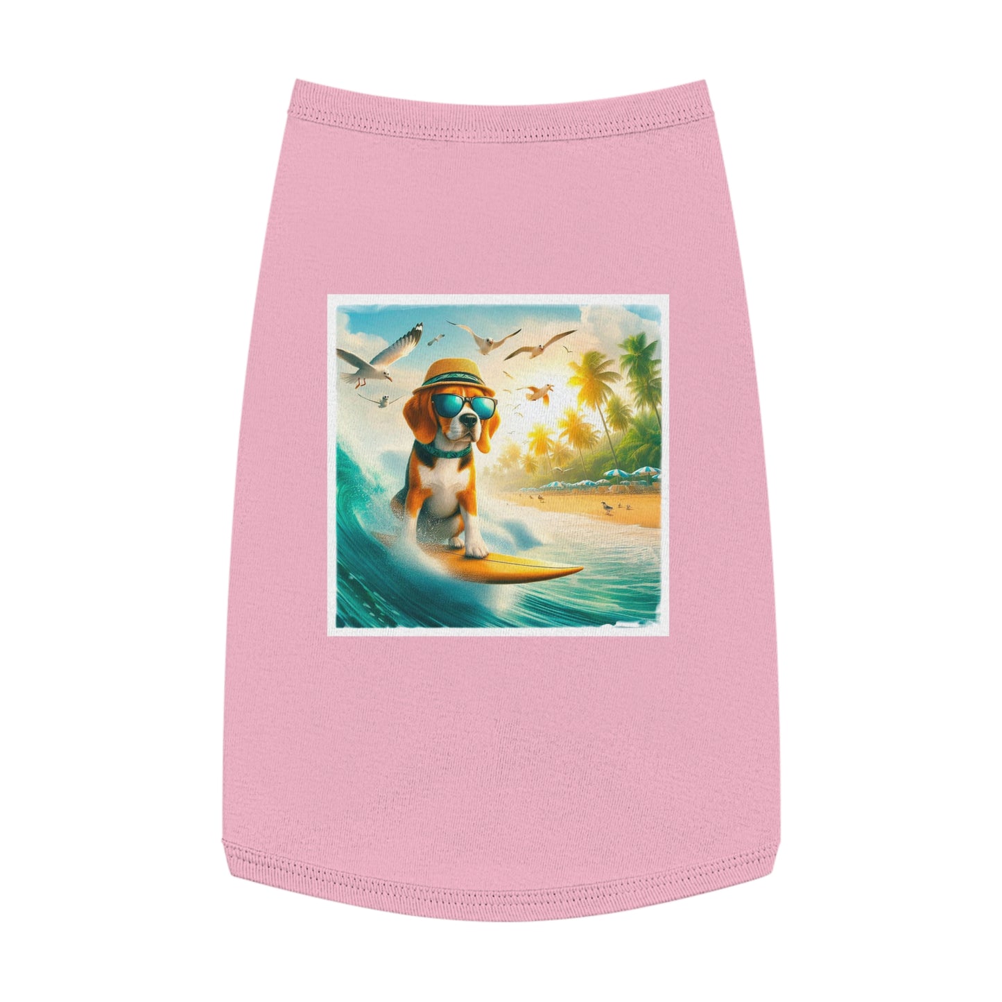 Pet Tank Top Beagle Surfer Pets Printify