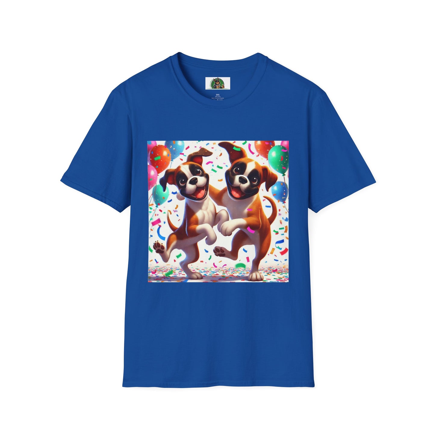 Boxer Dancing Dog T-Shirt - Fun and Playful Unisex Tee T-Shirt Printify XS Royal