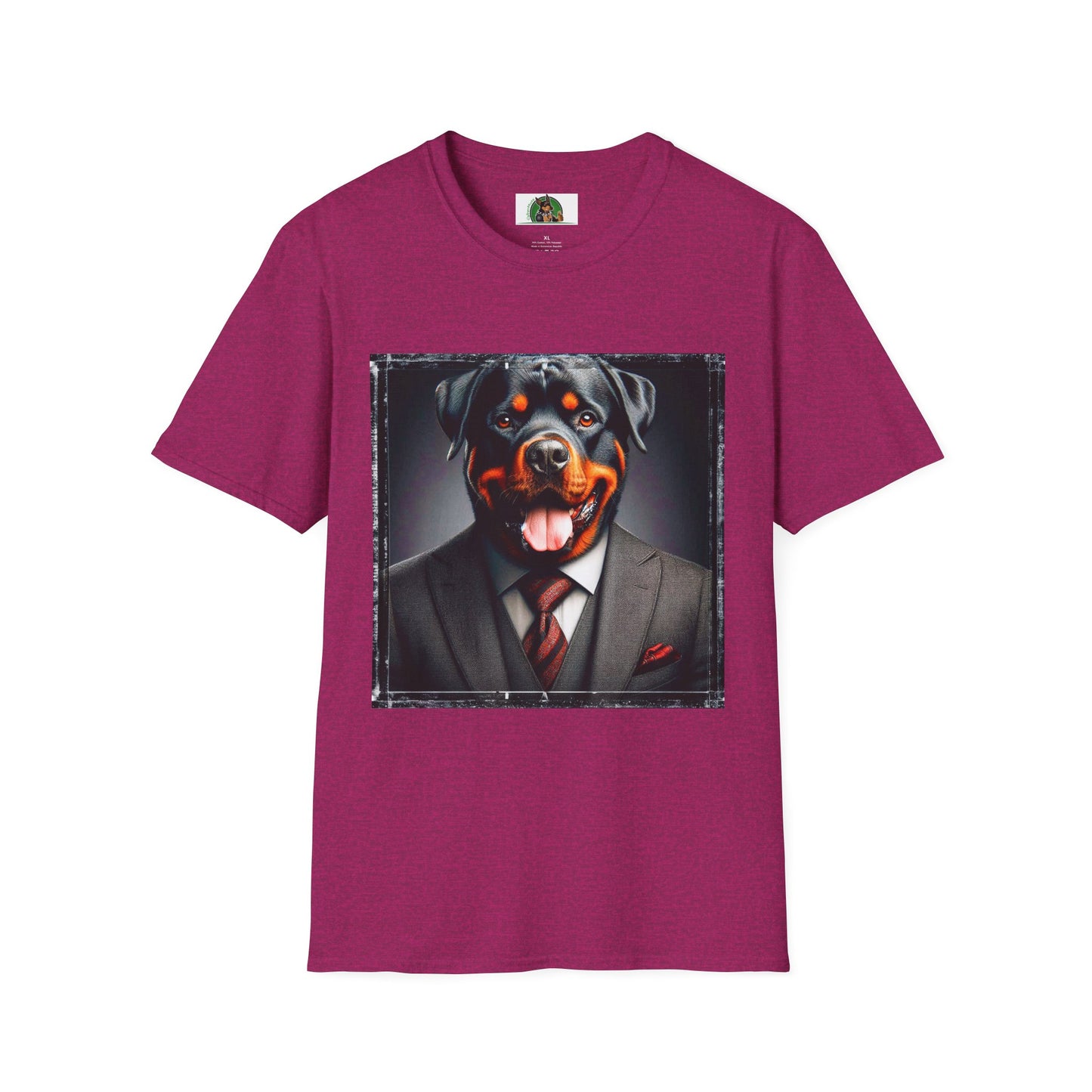 Rottweiler nice suit shirt T-Shirt Printify S Antique Heliconia