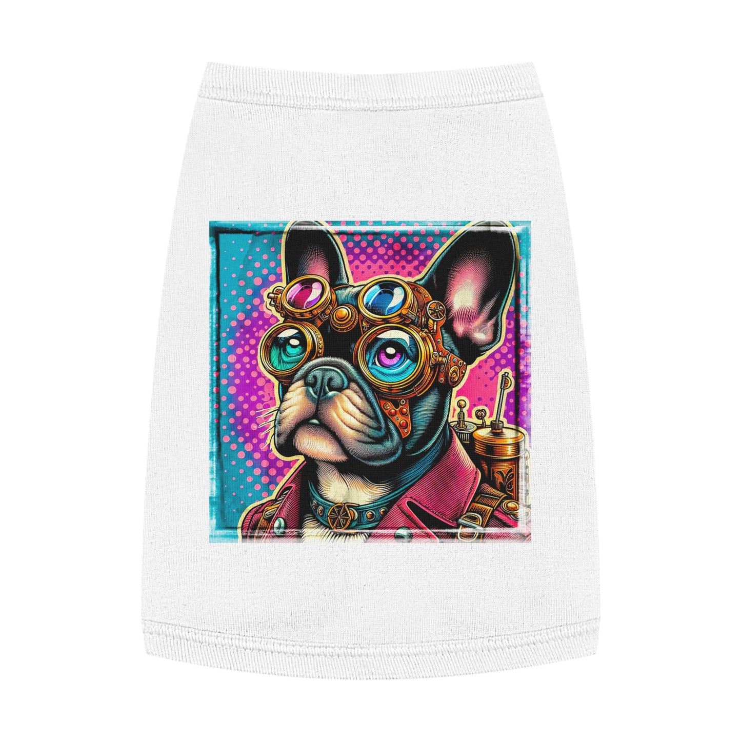 Pet Tank Top French Bulldog colorful steampunk t shirt Pets Printify