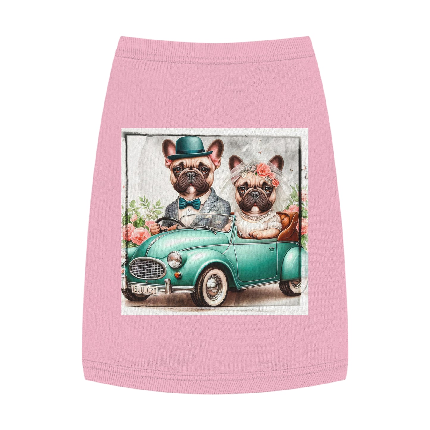Wacky Pet Tank Top French Bulldog wedding day t shirt Pets Printify M Pink