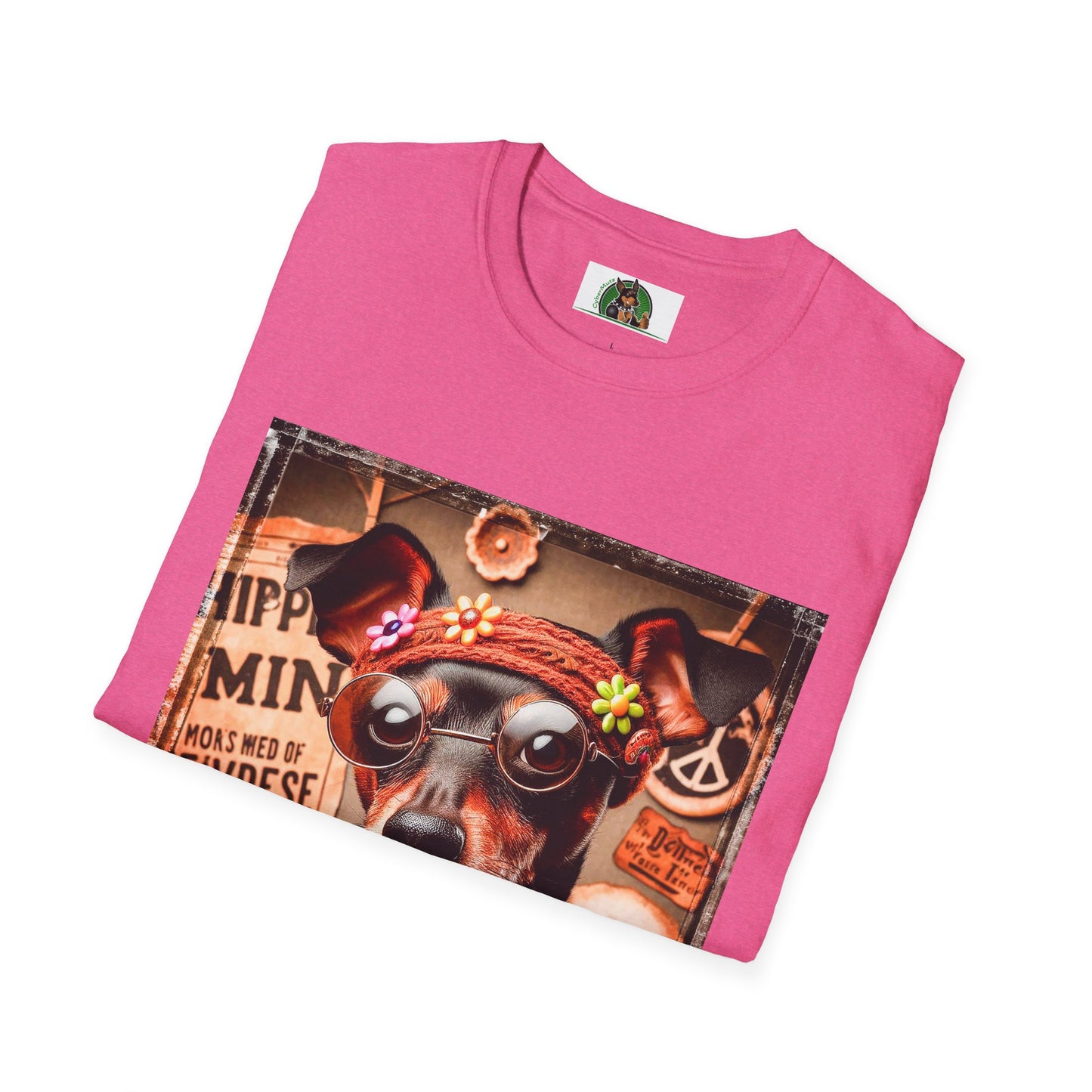 Min Pin T-Shirt hippie dude