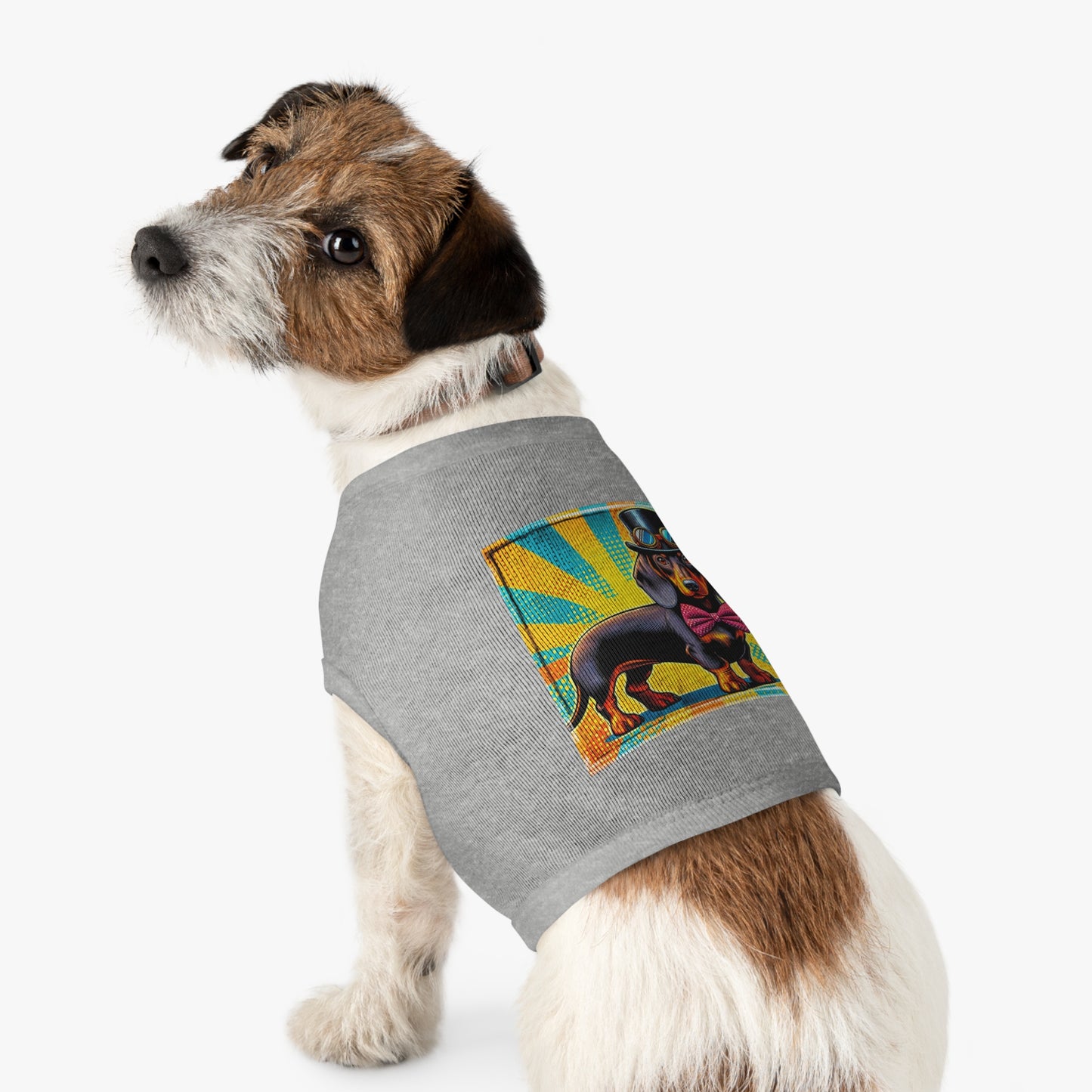 Pet Tank Top Dachshund colorful steampunk t shirt Pets Printify