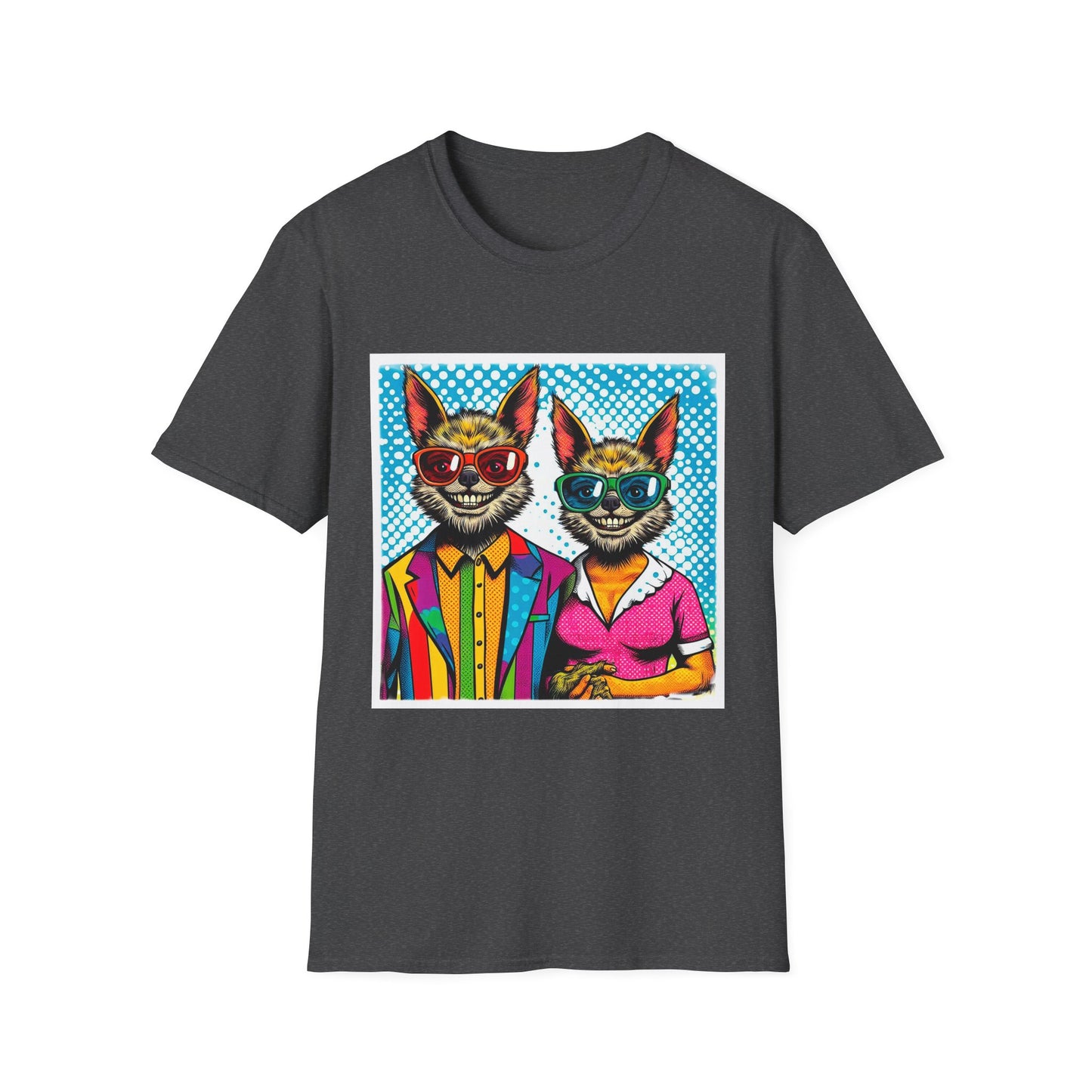 Chupacabra smiling couple t shirt T-Shirt Printify XS Dark Heather