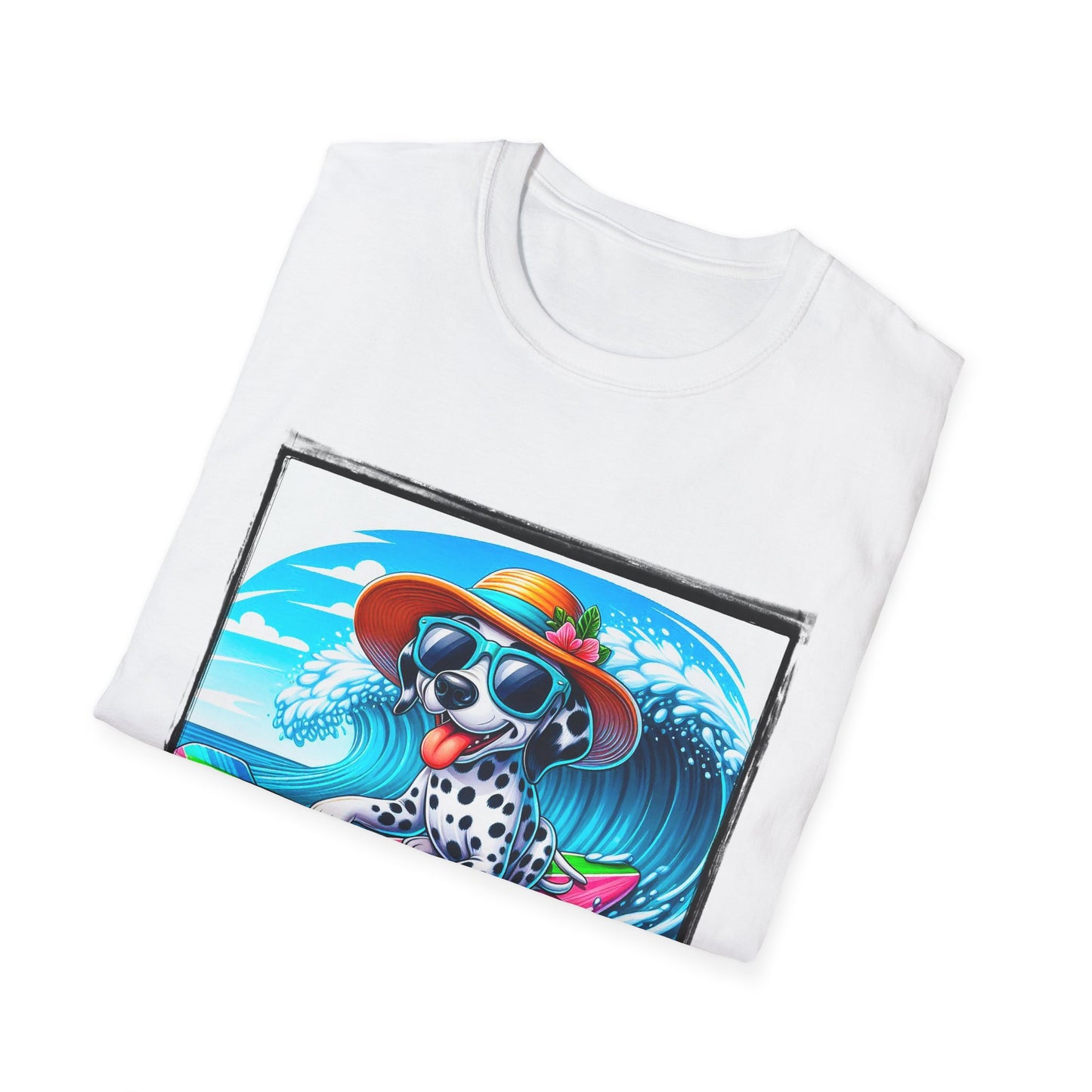 Dalmatian beach day t shirt T-Shirt Printify