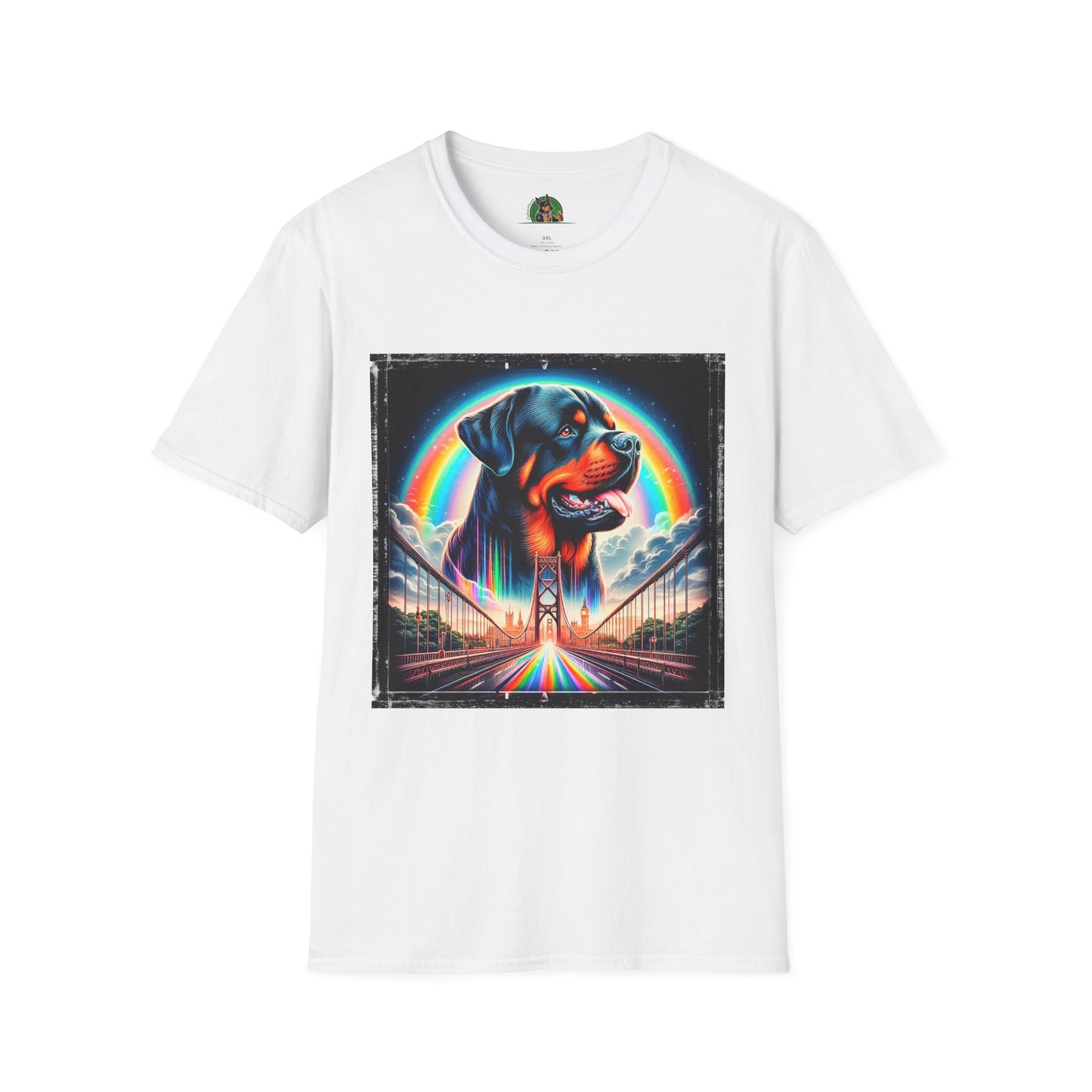 Rottweiler colorful rainbow T-Shirt Printify XS White