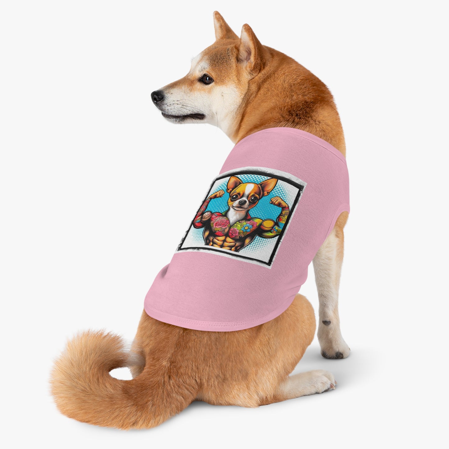 Pet Tank Top Chihuahua flexing t shirt