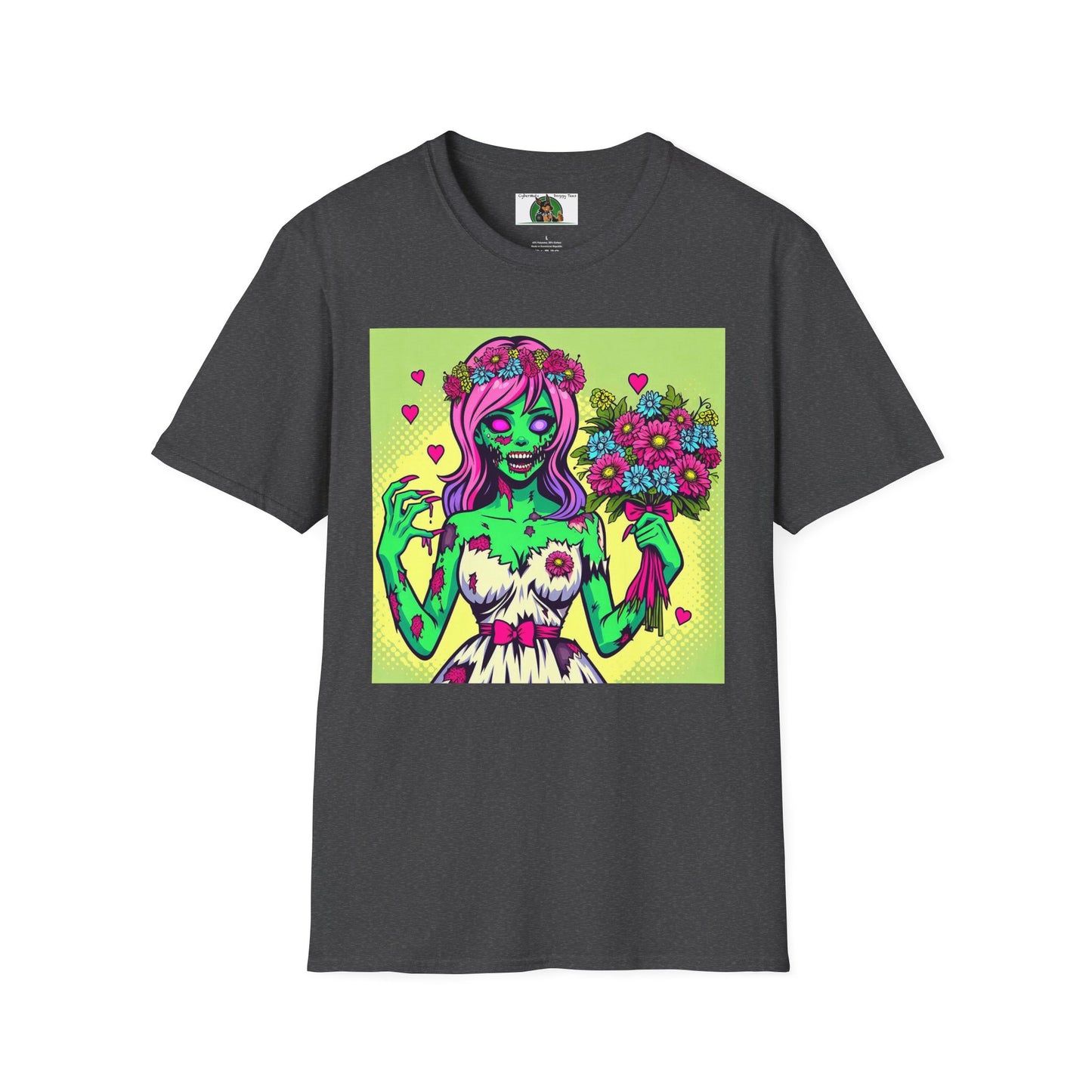 Wacky Zombie Girl T-Shirt Printify Dark Heather S