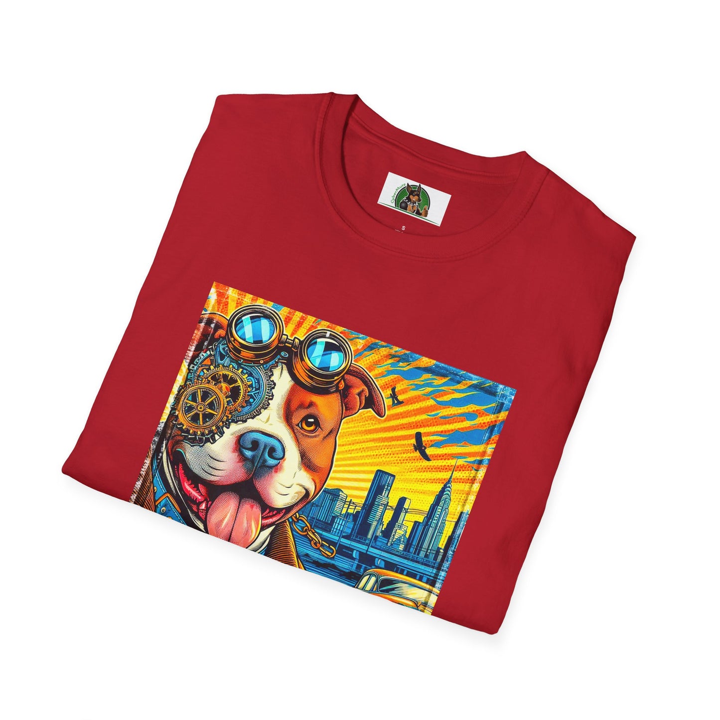 Pit Bull colorful steam punk shirt