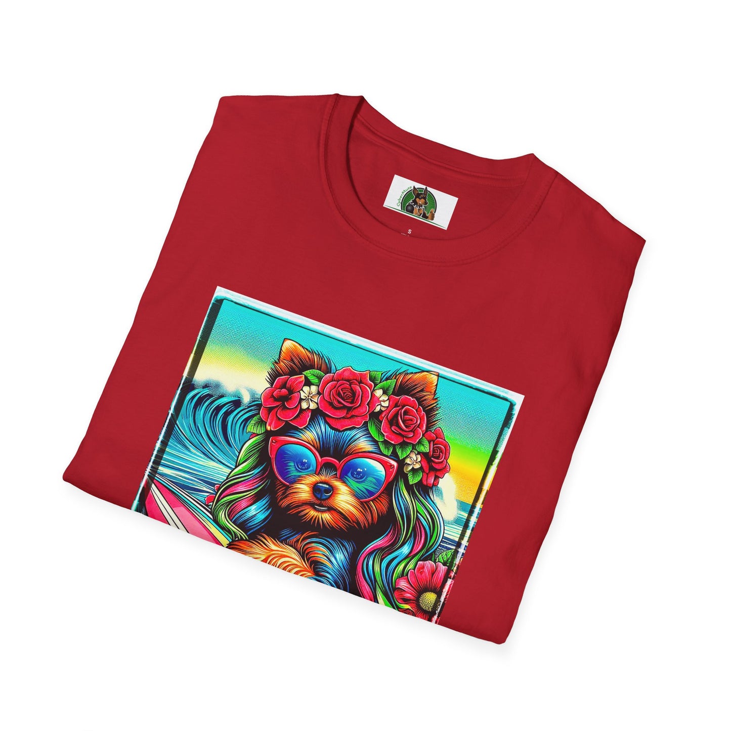 Yorkie flower girl shirt