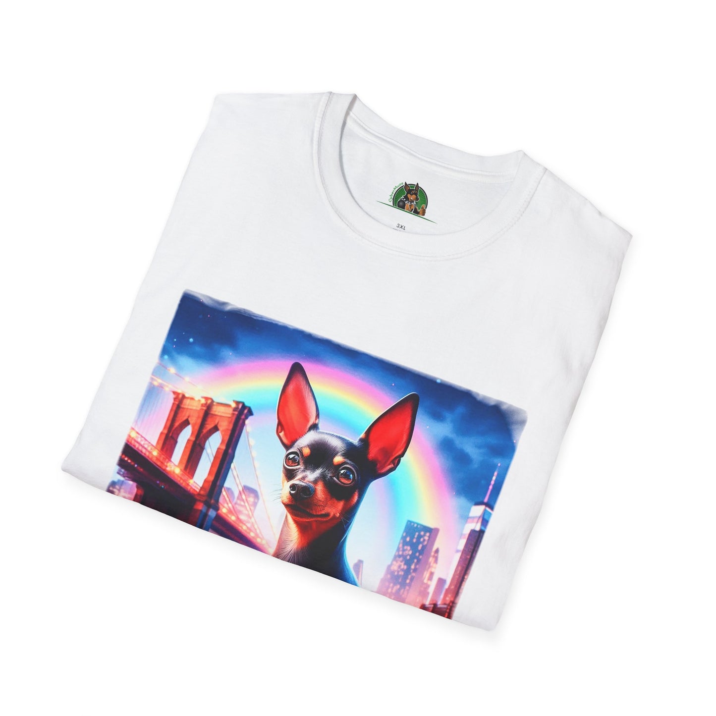 Min Pin T-Shirt rainbow T-Shirt Printify