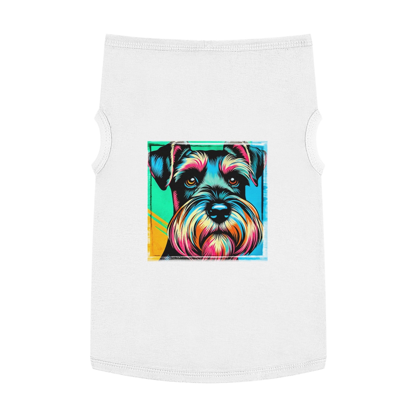 Miniature Schnauzer colorful art shirt Pets Printify XL White