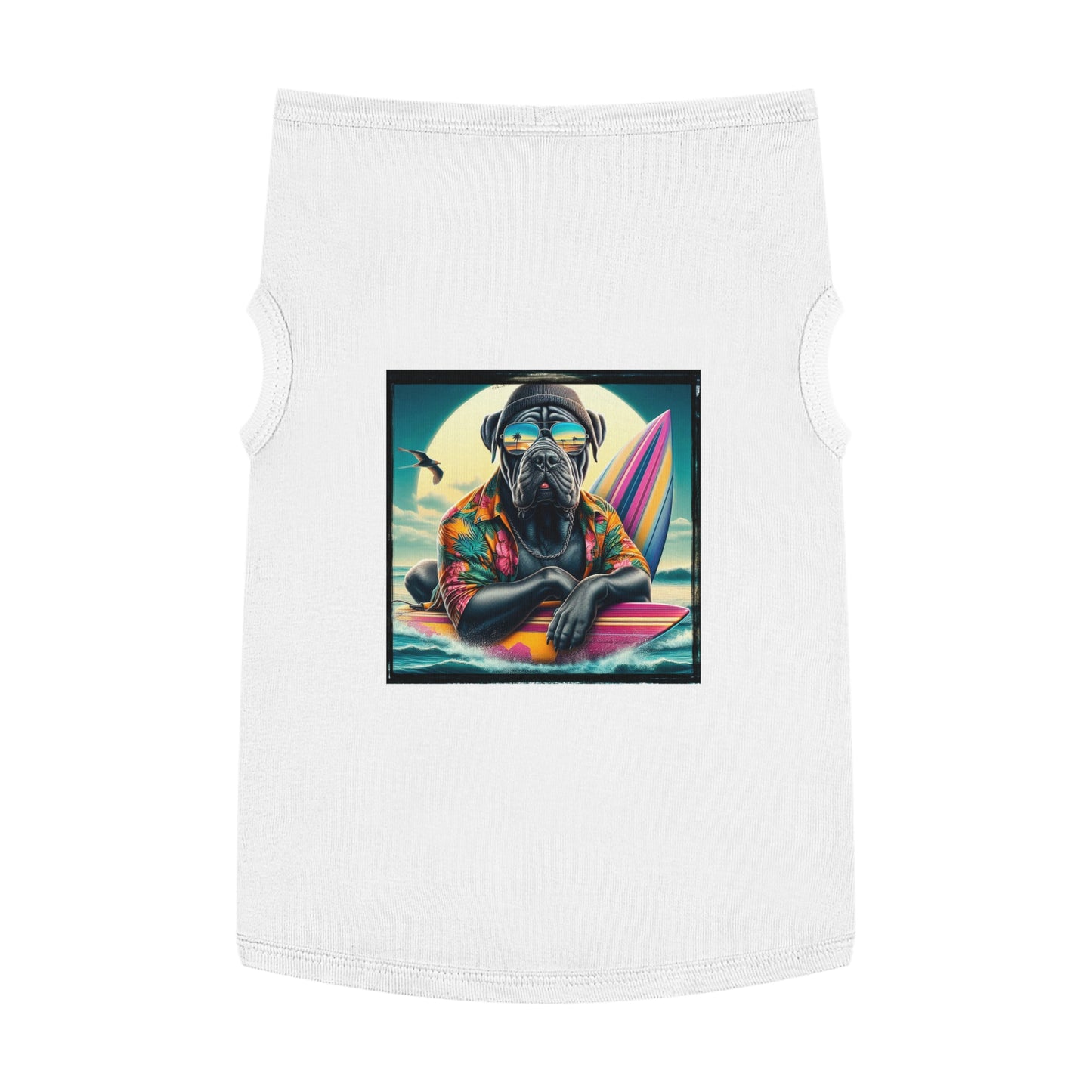 Pet Tank Top Cane Corso Surfer Pets Printify XL White