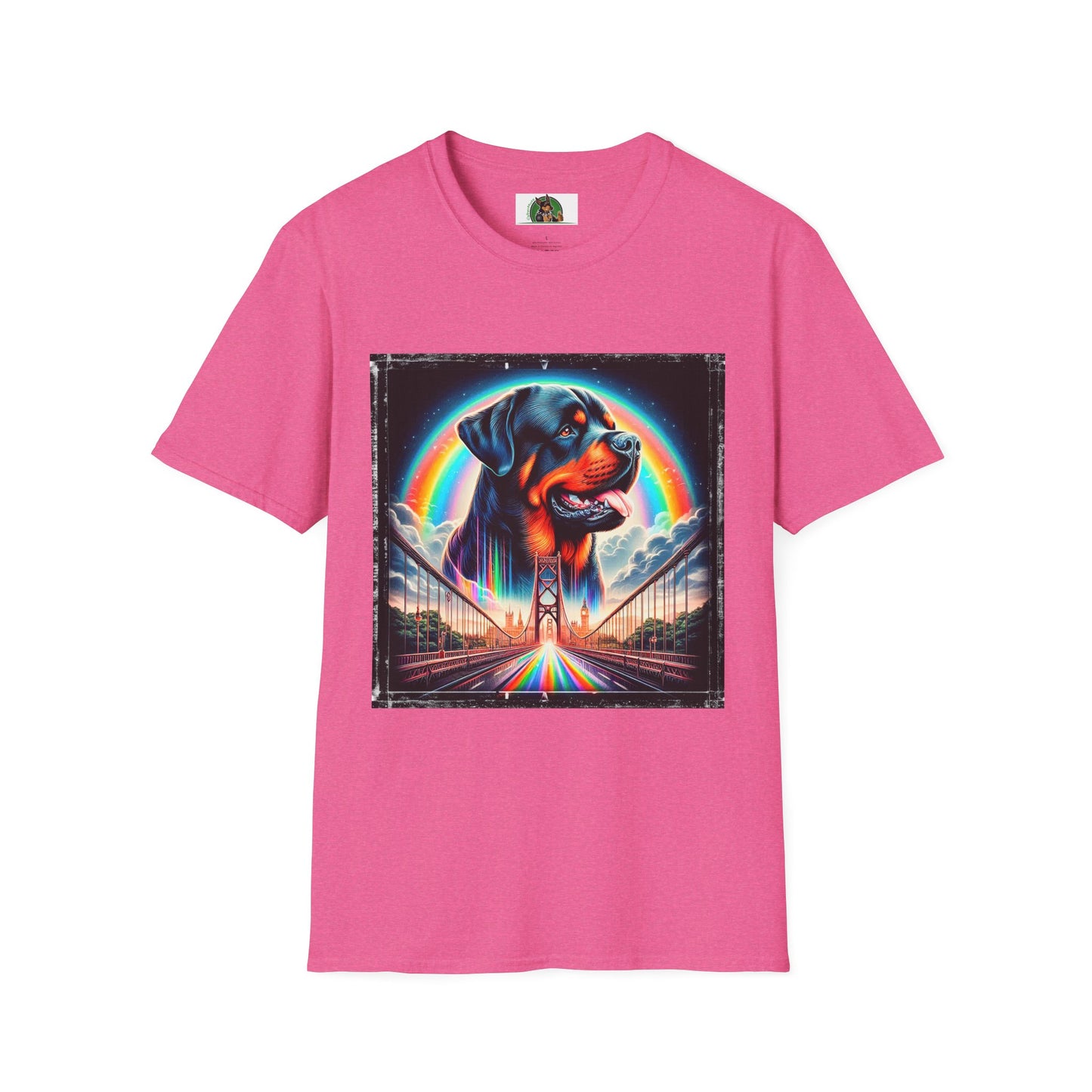 Rottweiler colorful rainbow T-Shirt Printify S Heather Heliconia