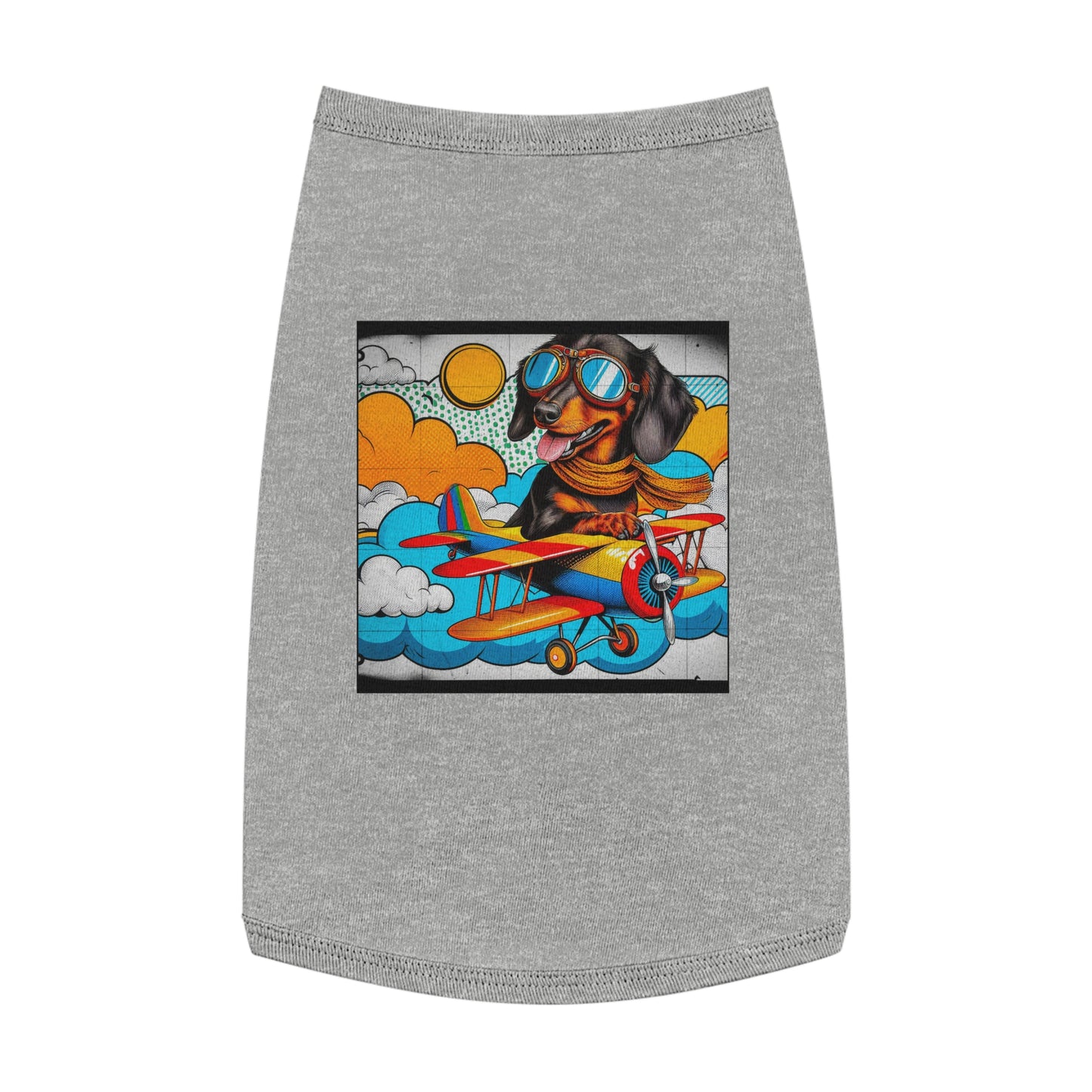 Wacky Pet Tank Top Dachshund Pets Printify L Heather