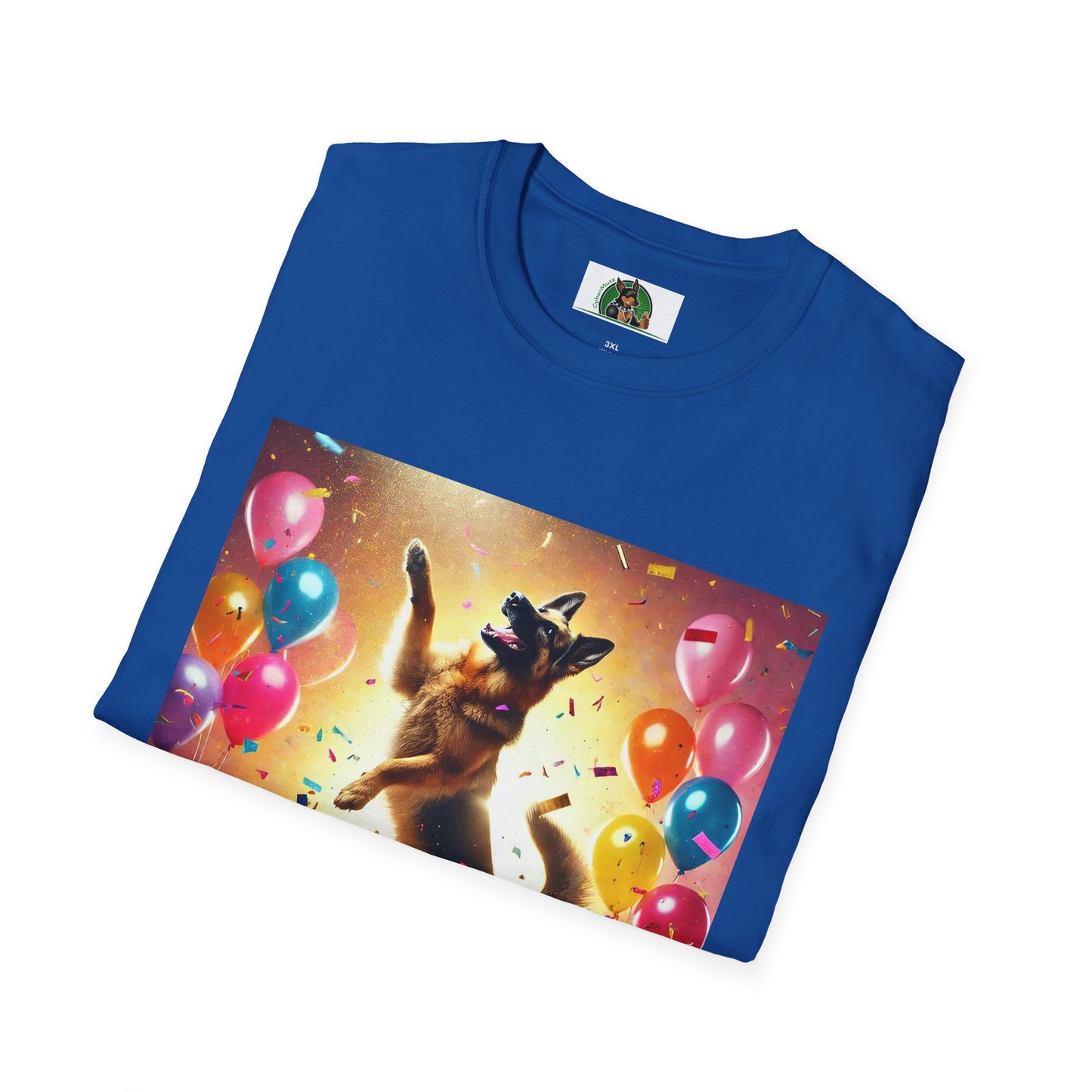 German Shepherd T-Shirt - Dancing Dog Design T-Shirt Printify