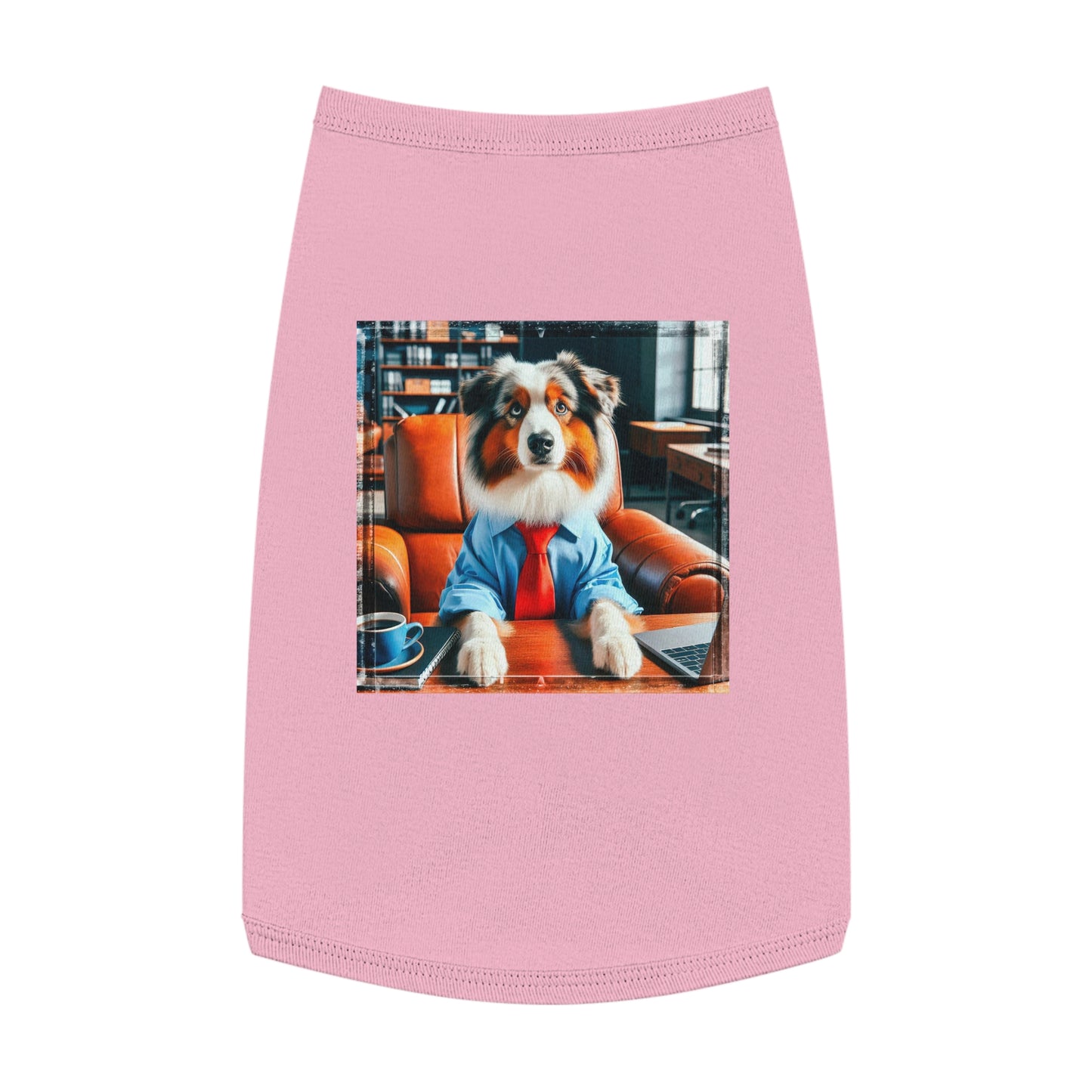 Pet Tank Top Australian Shepherd Pets Printify L Pink