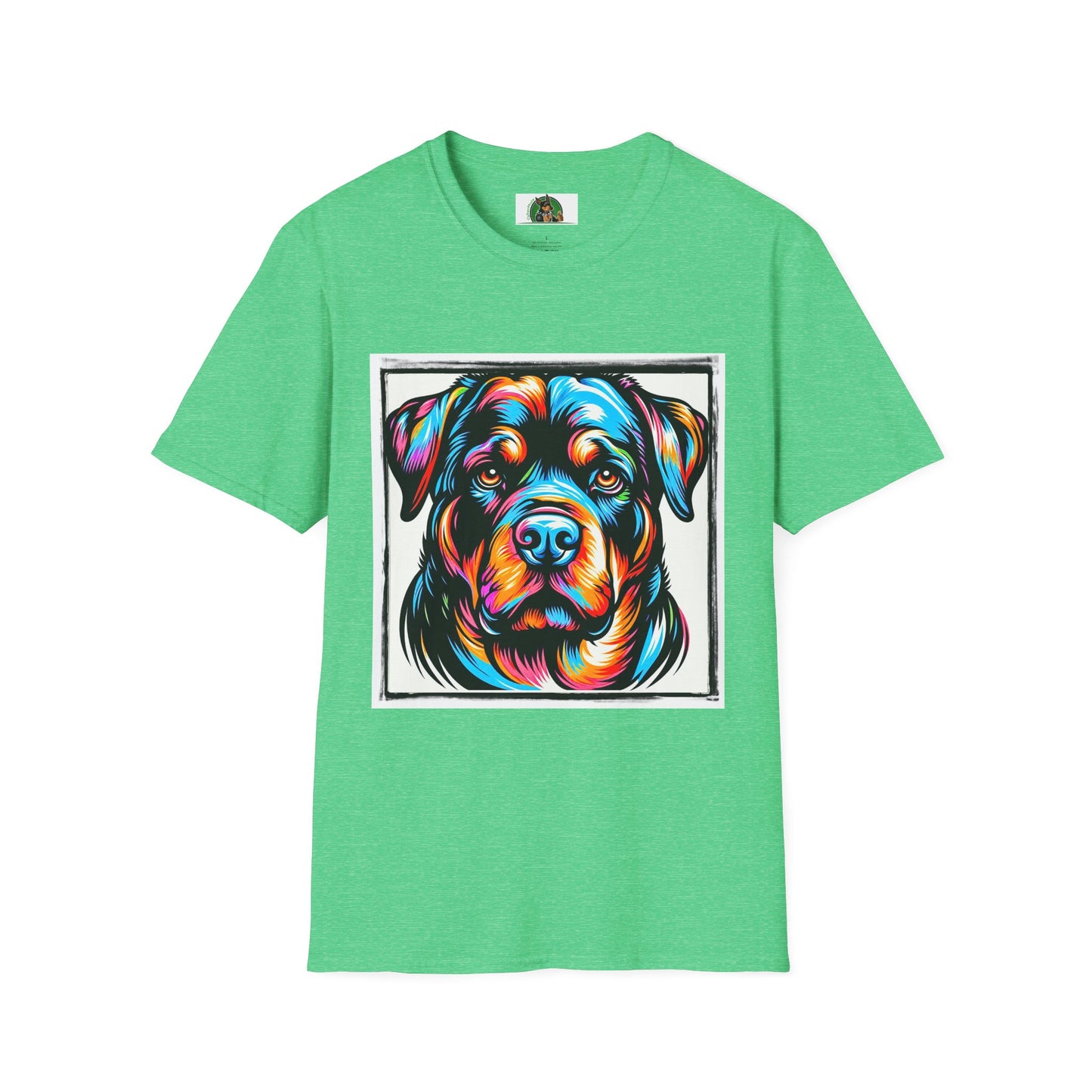 Rottweiler handsome dog shirt T-Shirt Printify S Heather Irish Green