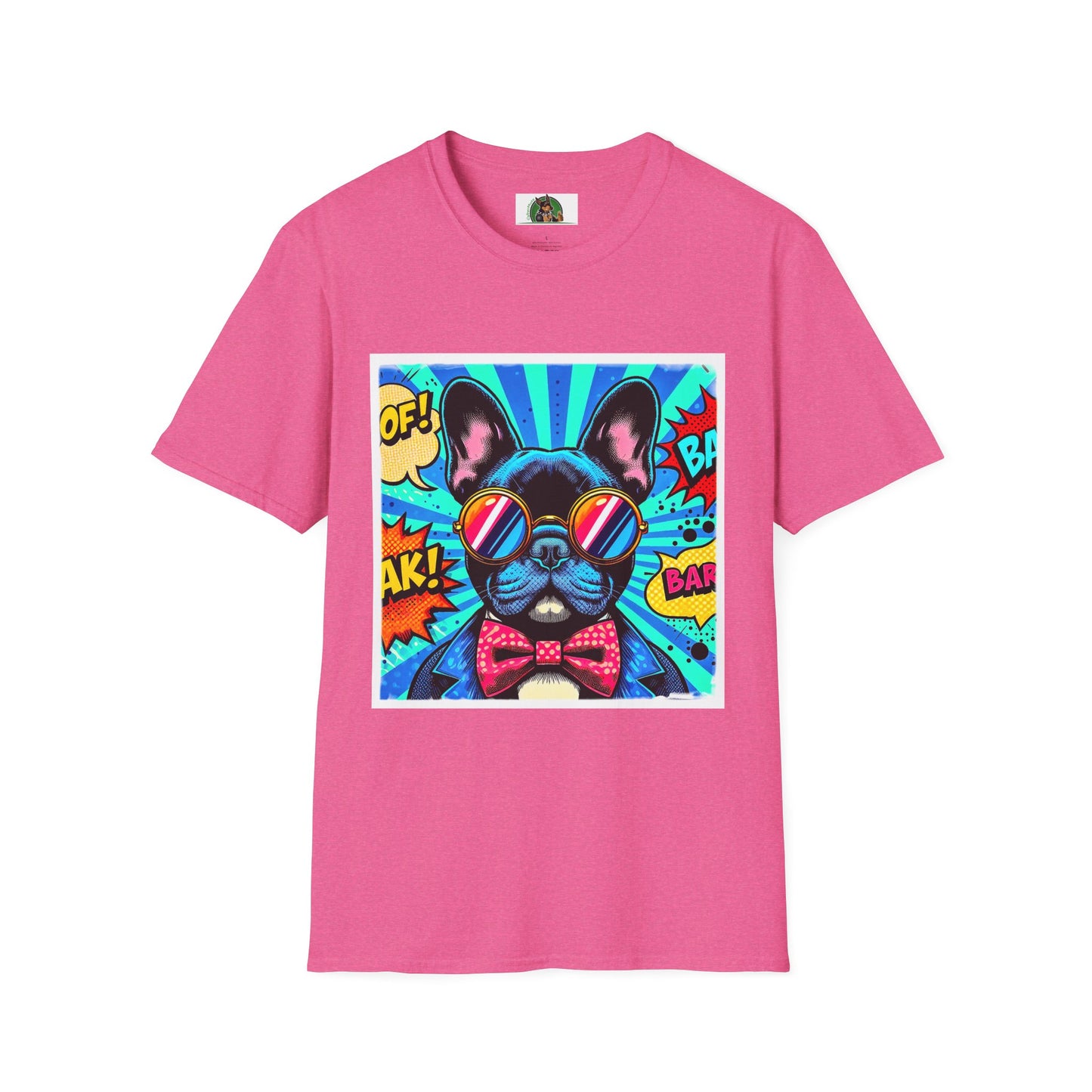 French Bulldog T-Shirt Printify S Heather Heliconia