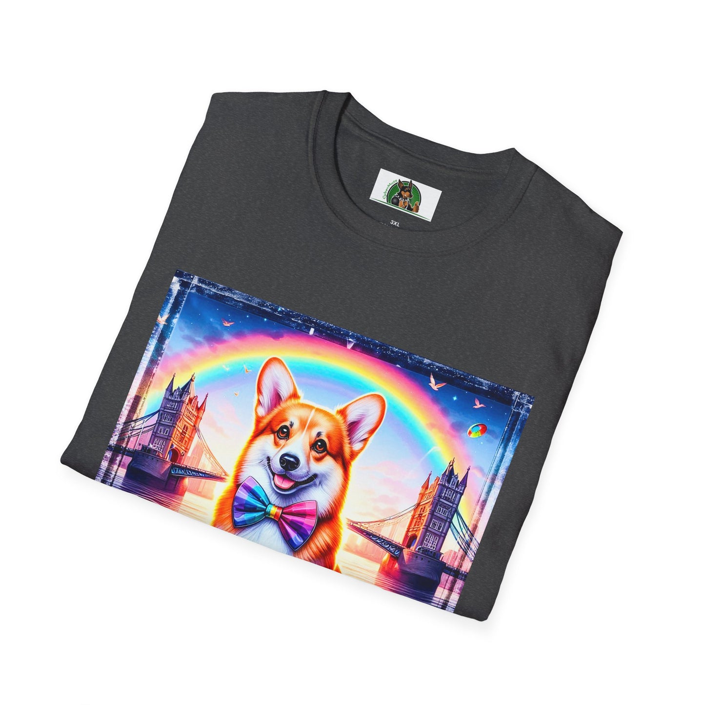 Pembroke Welsh Corgi colorful rainbow T-Shirt Printify