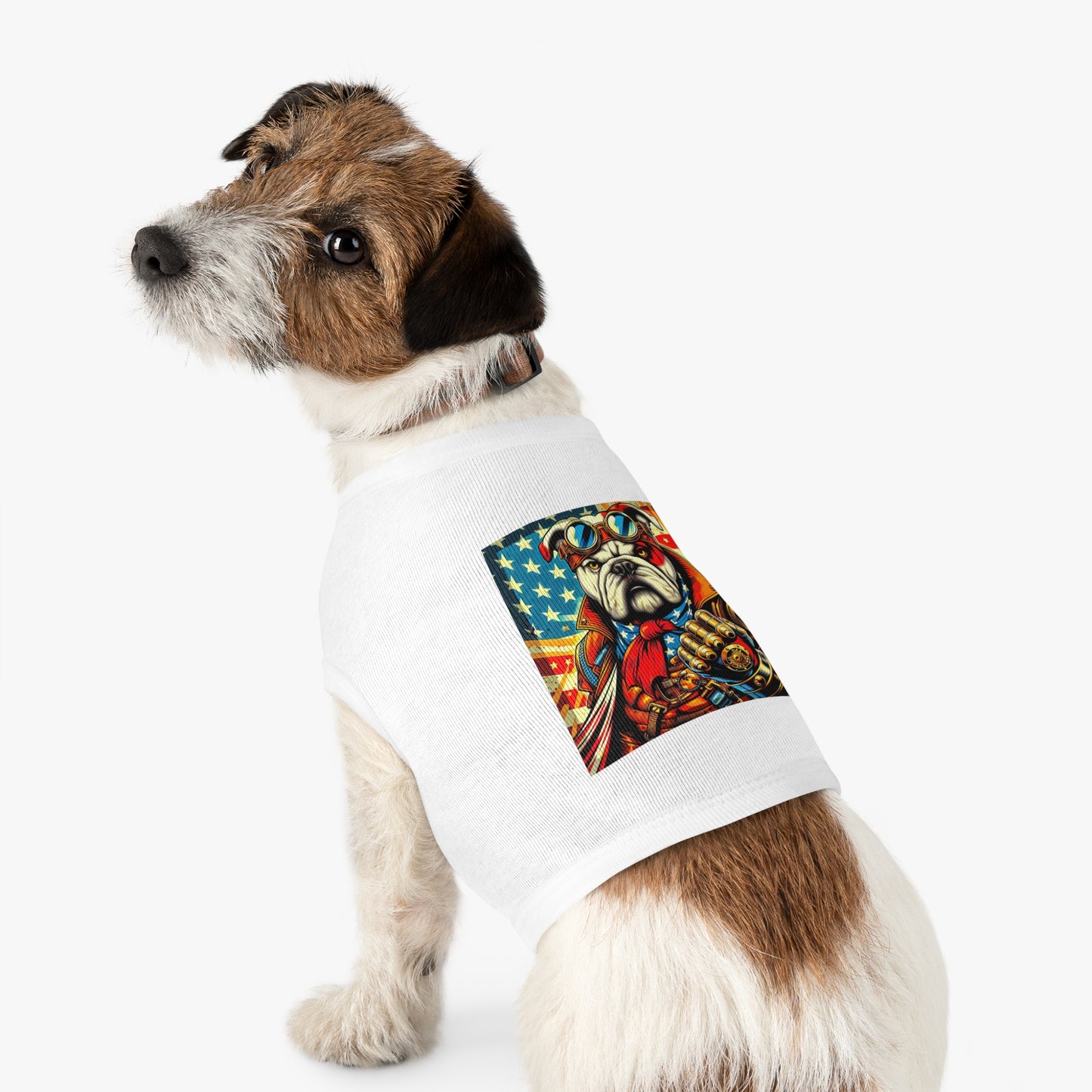 Pet Tank Top Bulldog stream punk t shirt Pets Printify
