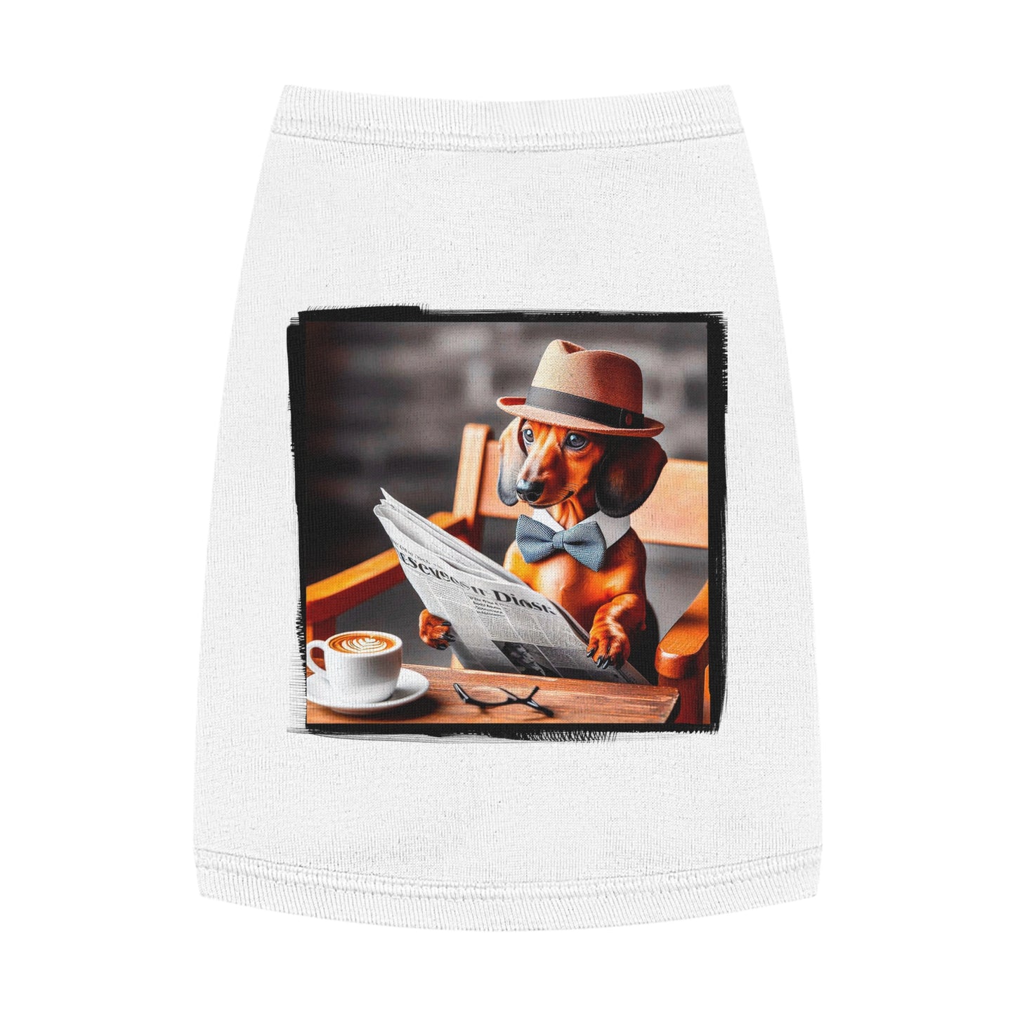 Pet Tank Top Dachshund coffee morning t shirt Pets Printify