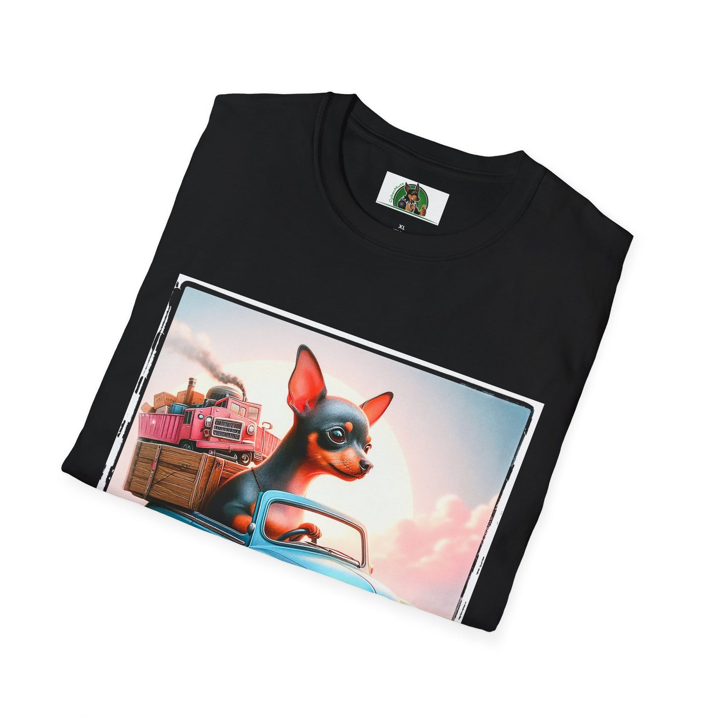 Min Pin T-Shirt tiny baby driver T-Shirt Printify