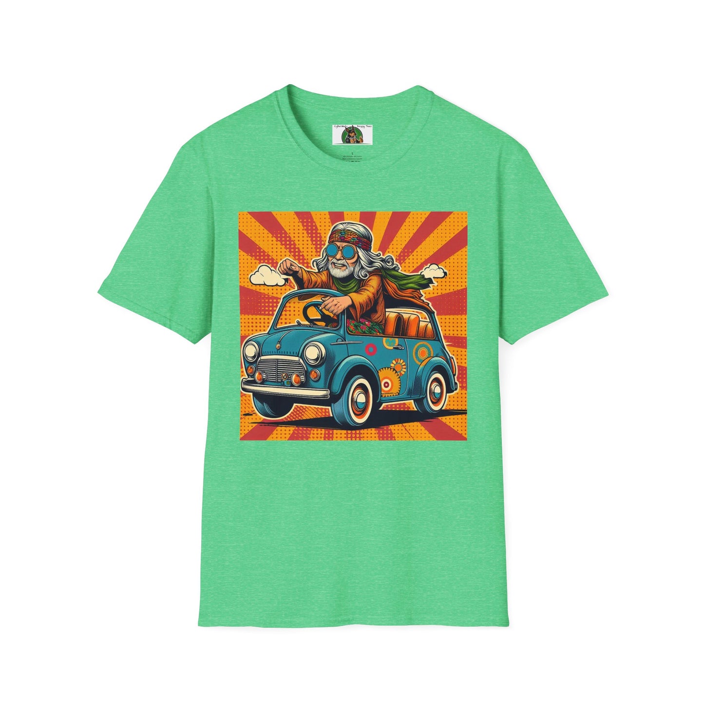 Cool Old Wacky Dude T-Shirt Printify Heather Irish Green S