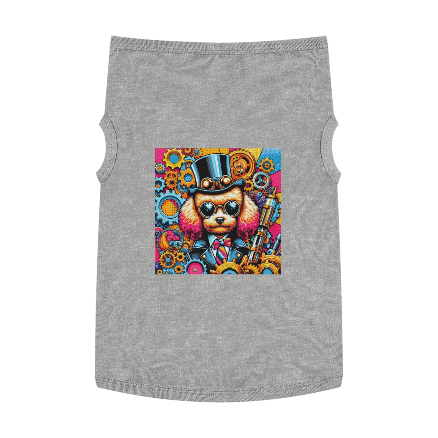Pet Tank Top Poodle colorful gears Pets Printify XL Heather