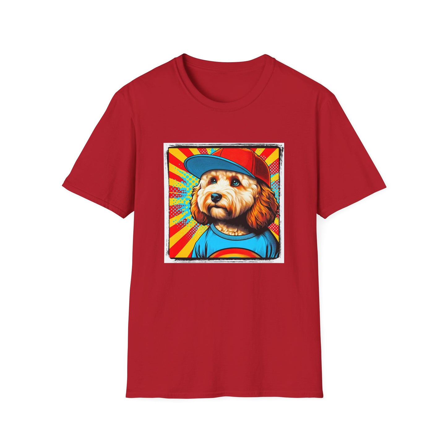 CockerPoo American baseball t shirt T-Shirt Printify S Cherry Red