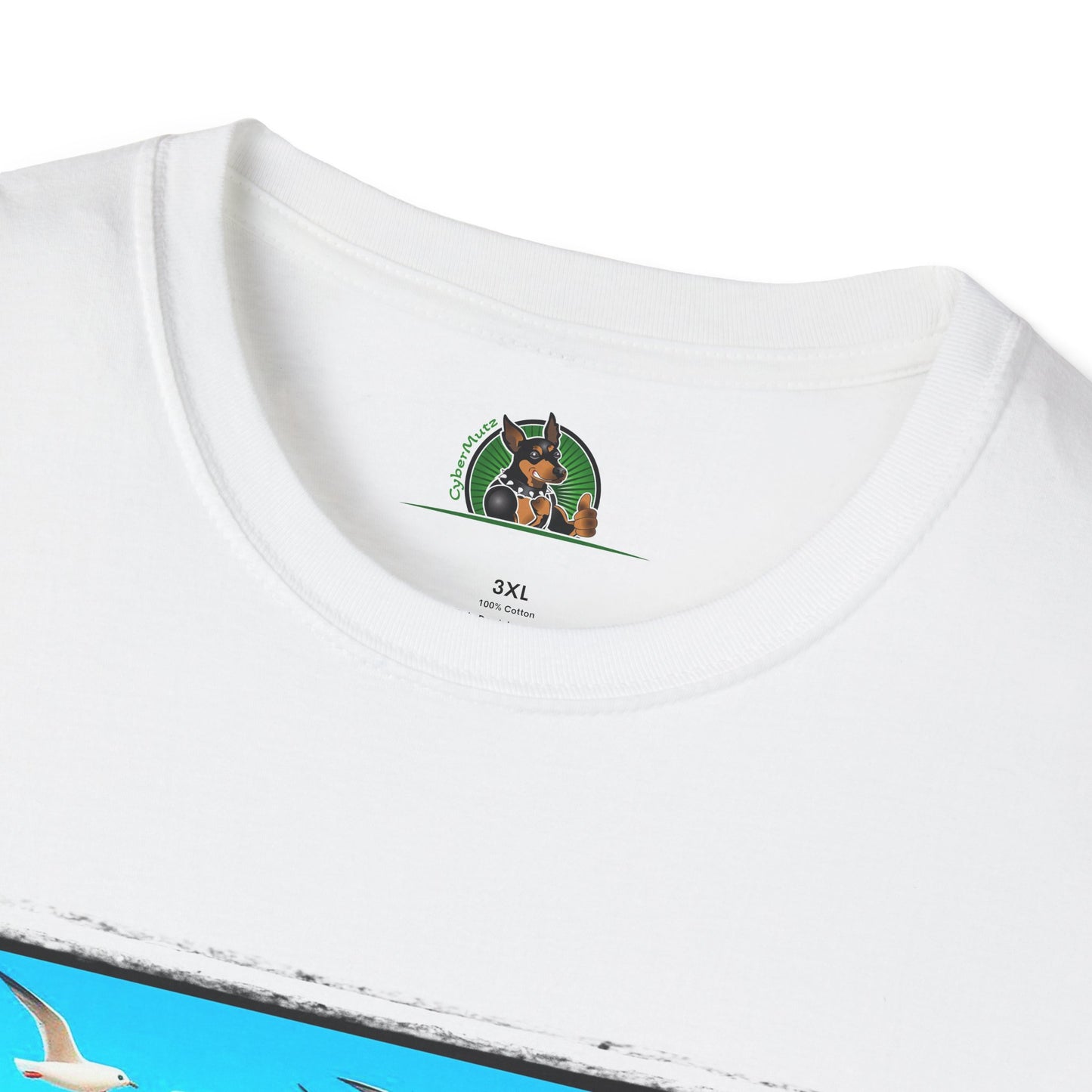 Yorkie blue waves shirt T-Shirt Printify