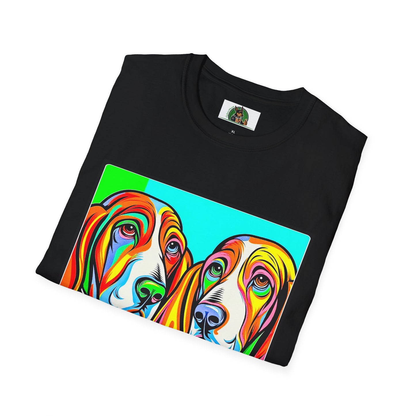 Basset Hound Couple Profile Pic T-Shirt Printify