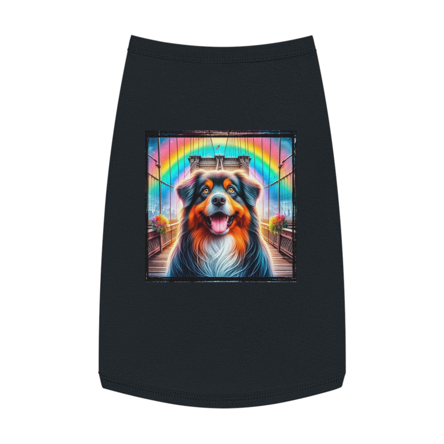 Pet Tank Top Australian Shepherd Pets Printify L Black