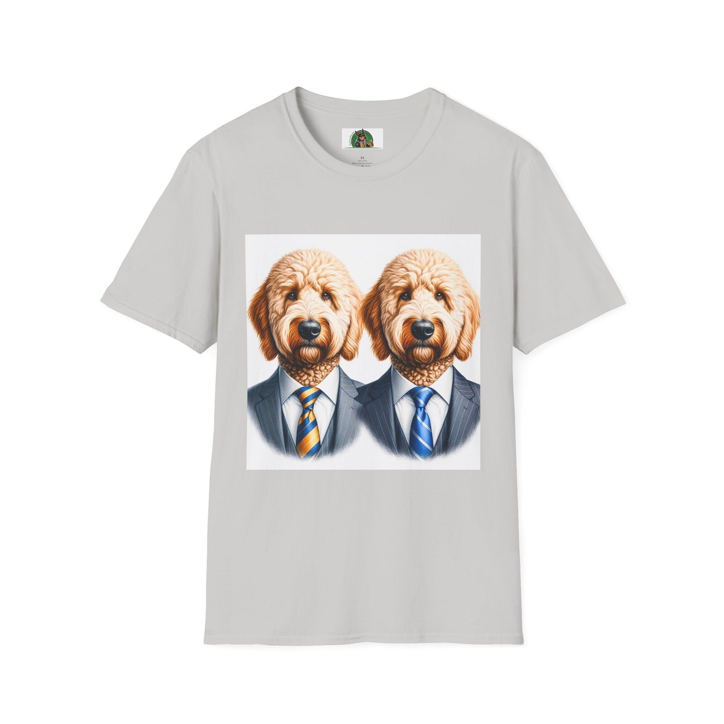 Golden Doodle two suits shirt T-Shirt Printify S Ice Grey