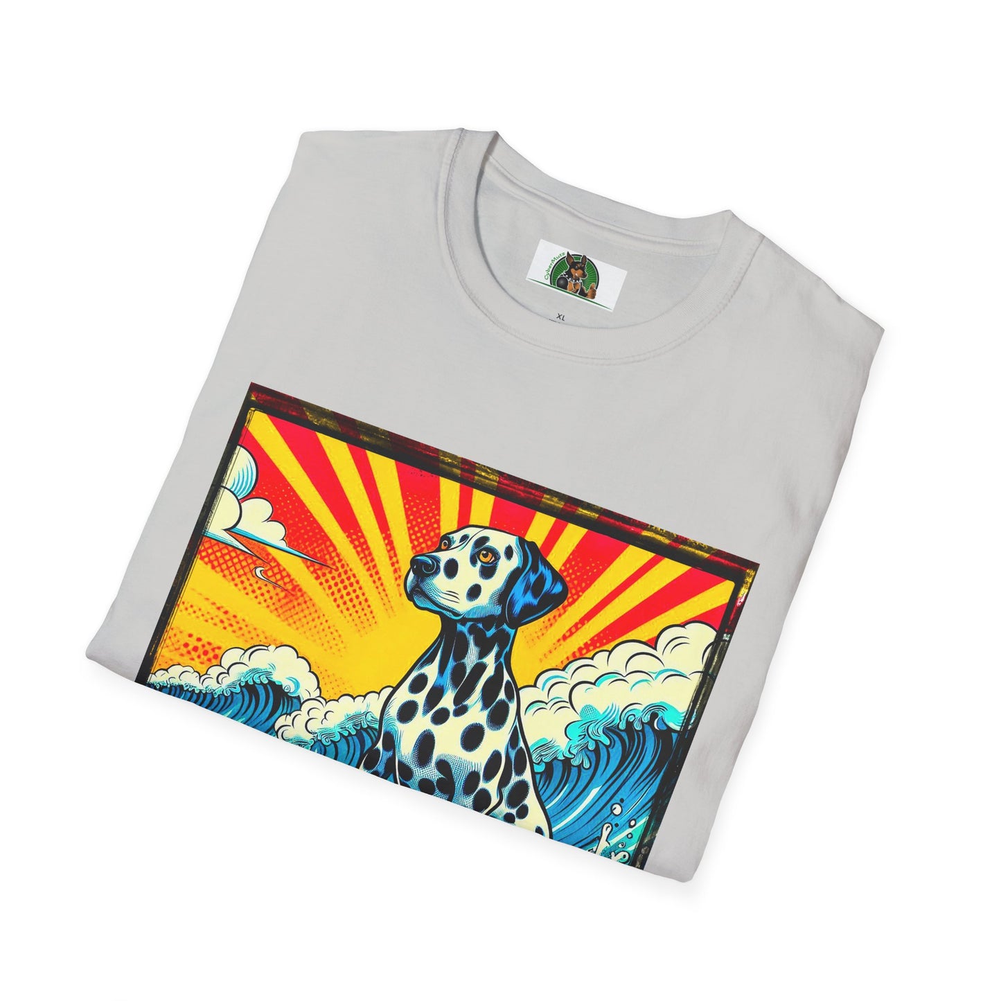 Dalmatian colorful surfing t shirt