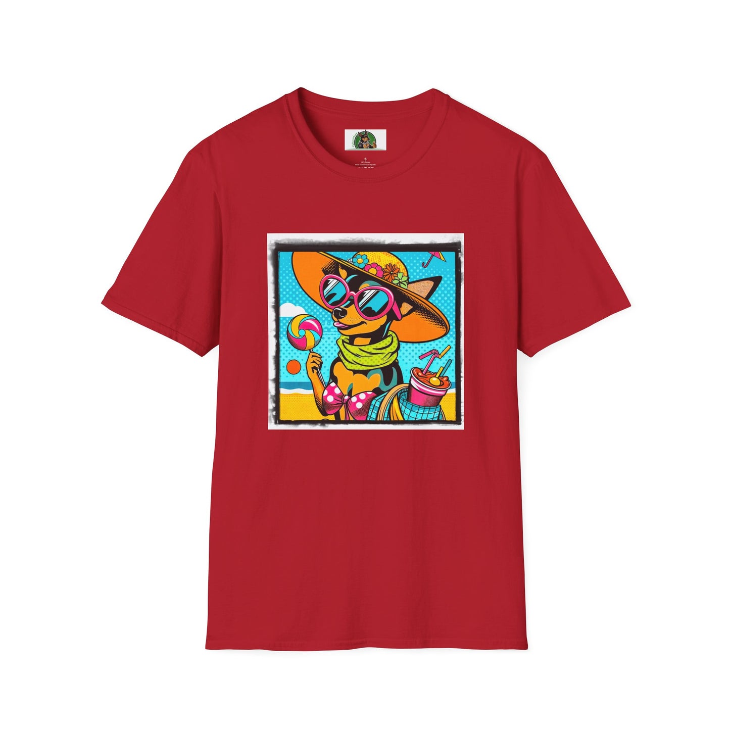 Min Pin T-Shirt beach vacation T-Shirt Printify S Cherry Red