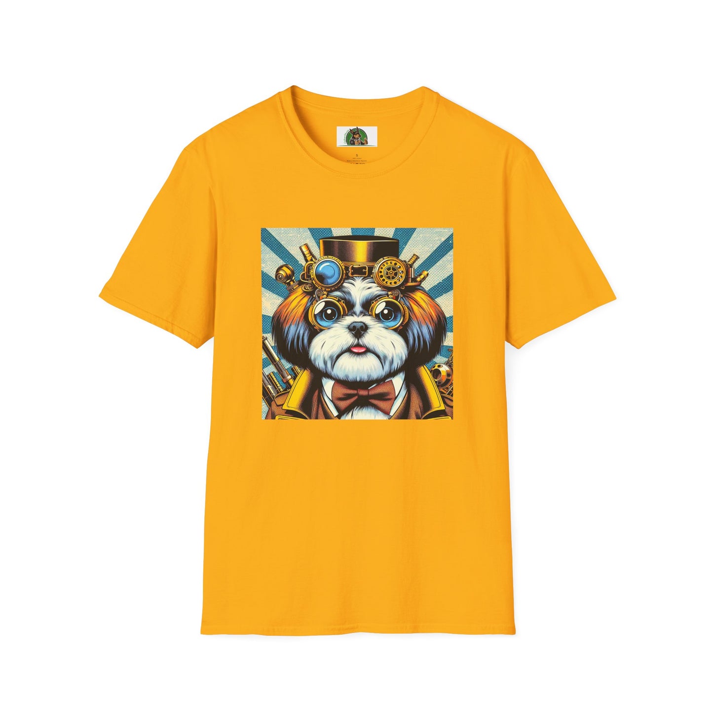 Shih Tzu steam punk shirt T-Shirt Printify S Gold