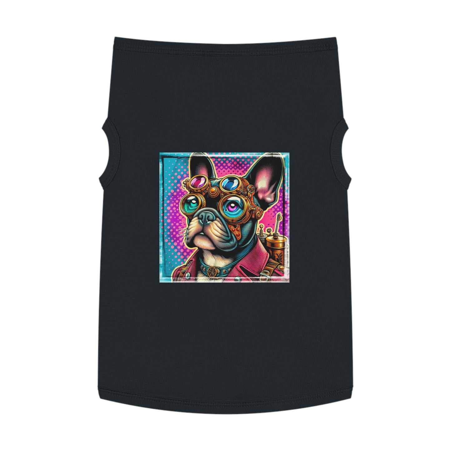 Pet Tank Top French Bulldog colorful steampunk t shirt Pets Printify