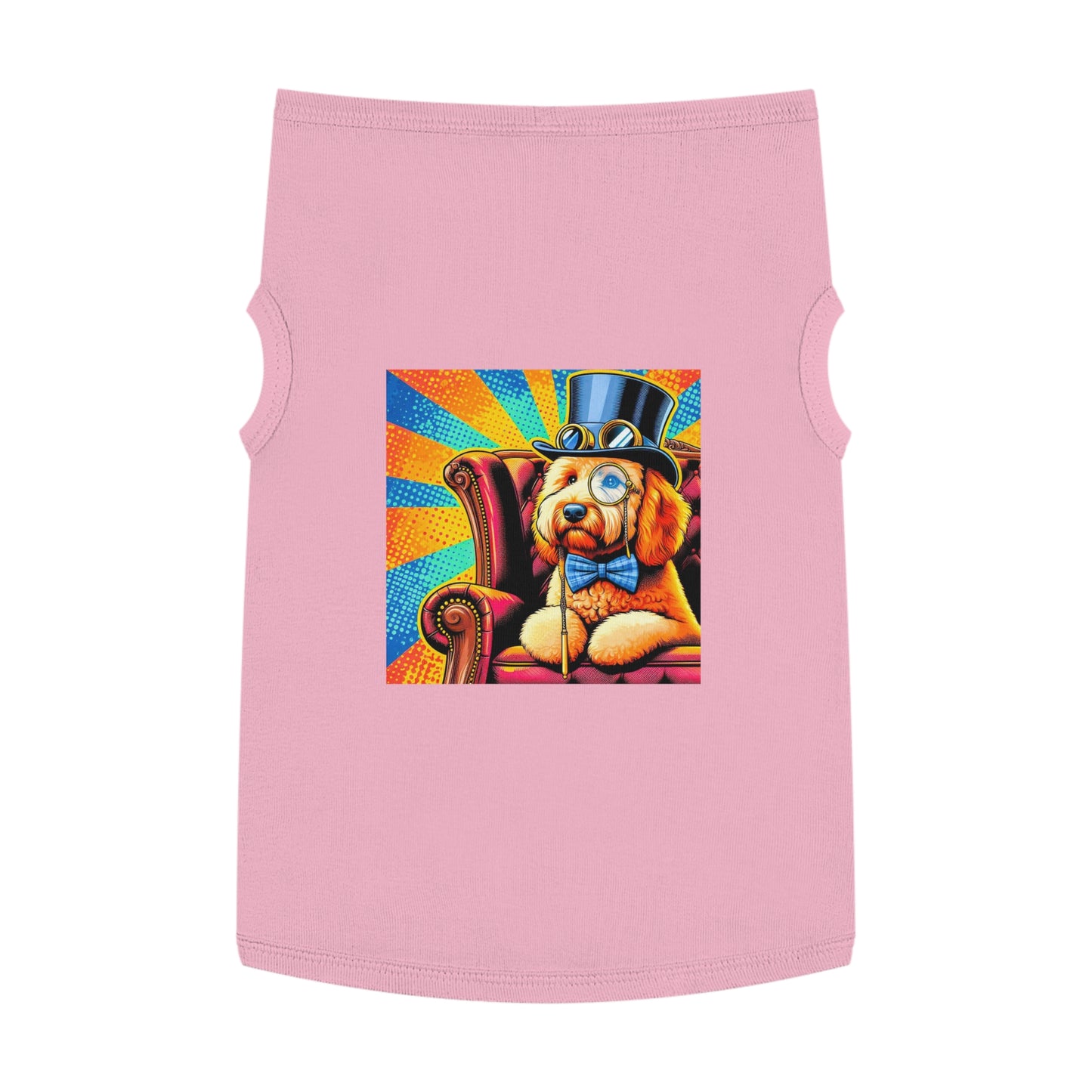 Pet Tank Golden Doodle colorful steampunk shirt Pets Printify XL Pink