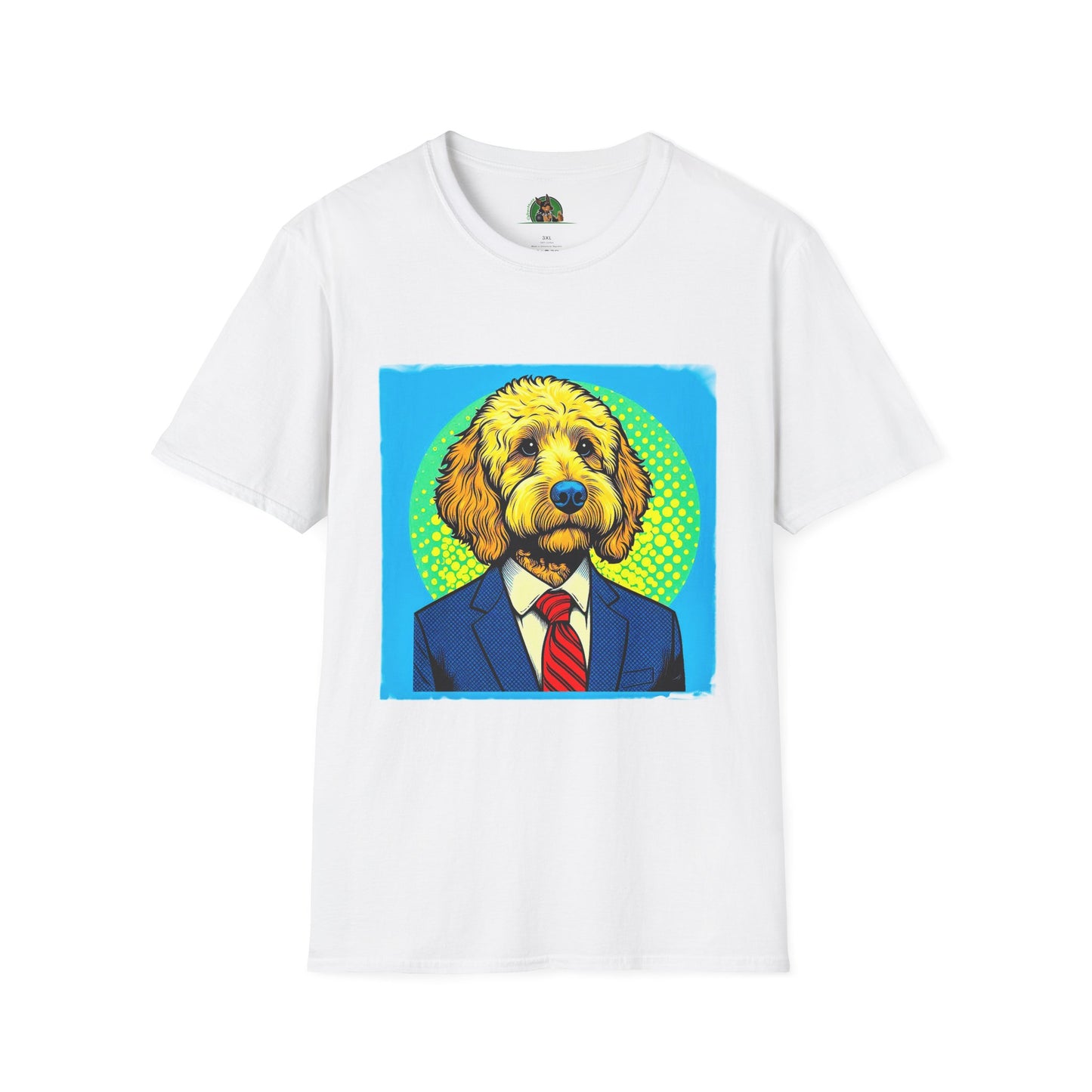 Golden Doodle businessman t shirt T-Shirt Printify XS White