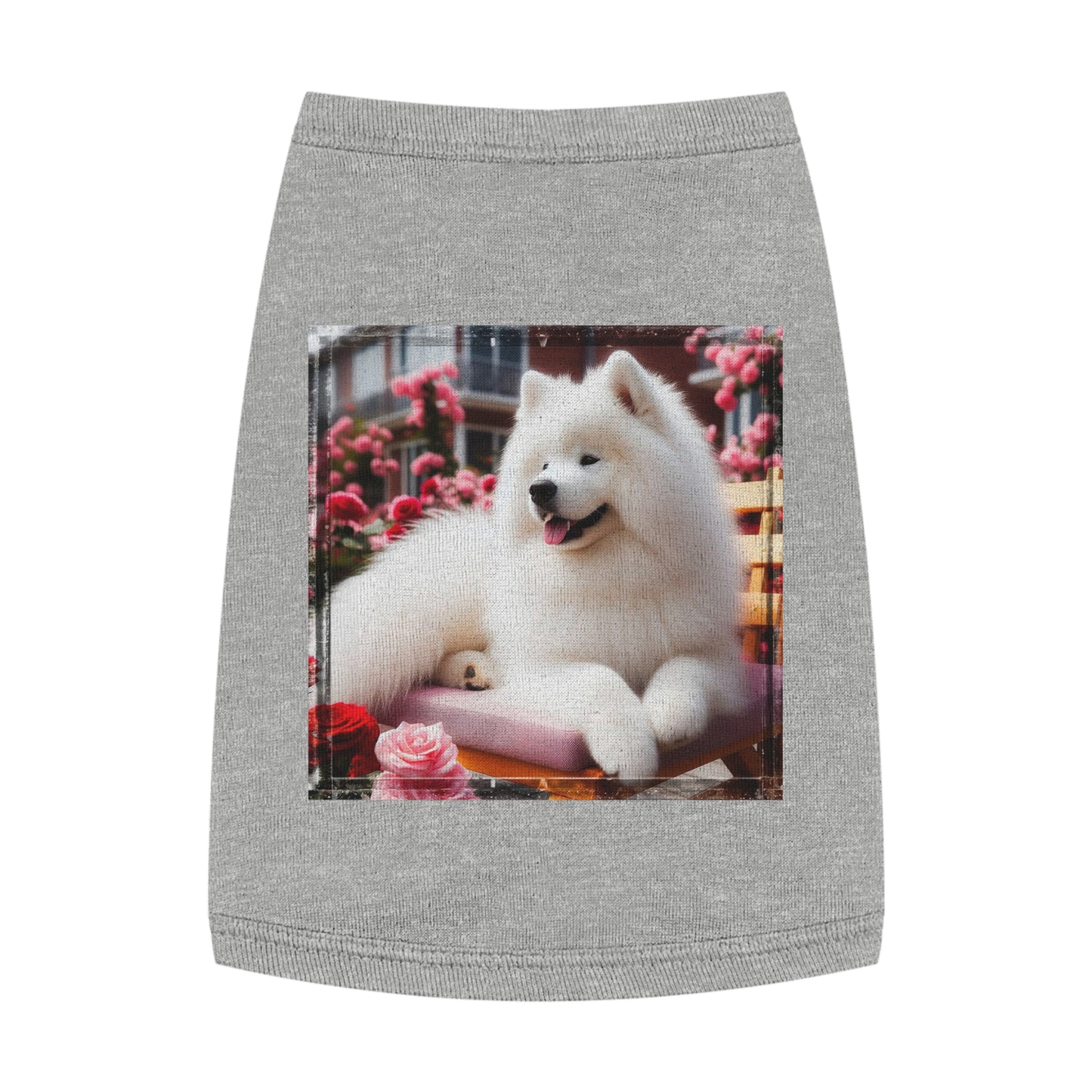Pet Tank Top Husky fluffy girl Pets Printify M Heather