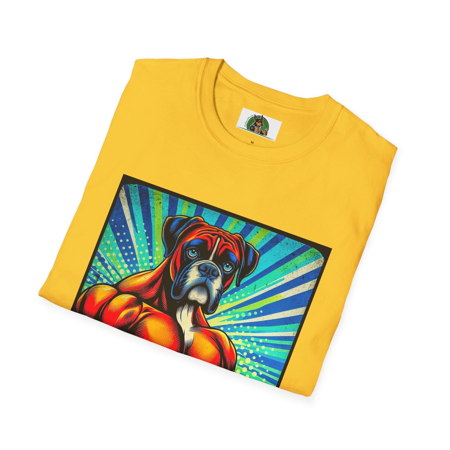 Boxer Muscle Dog T-Shirt Printify