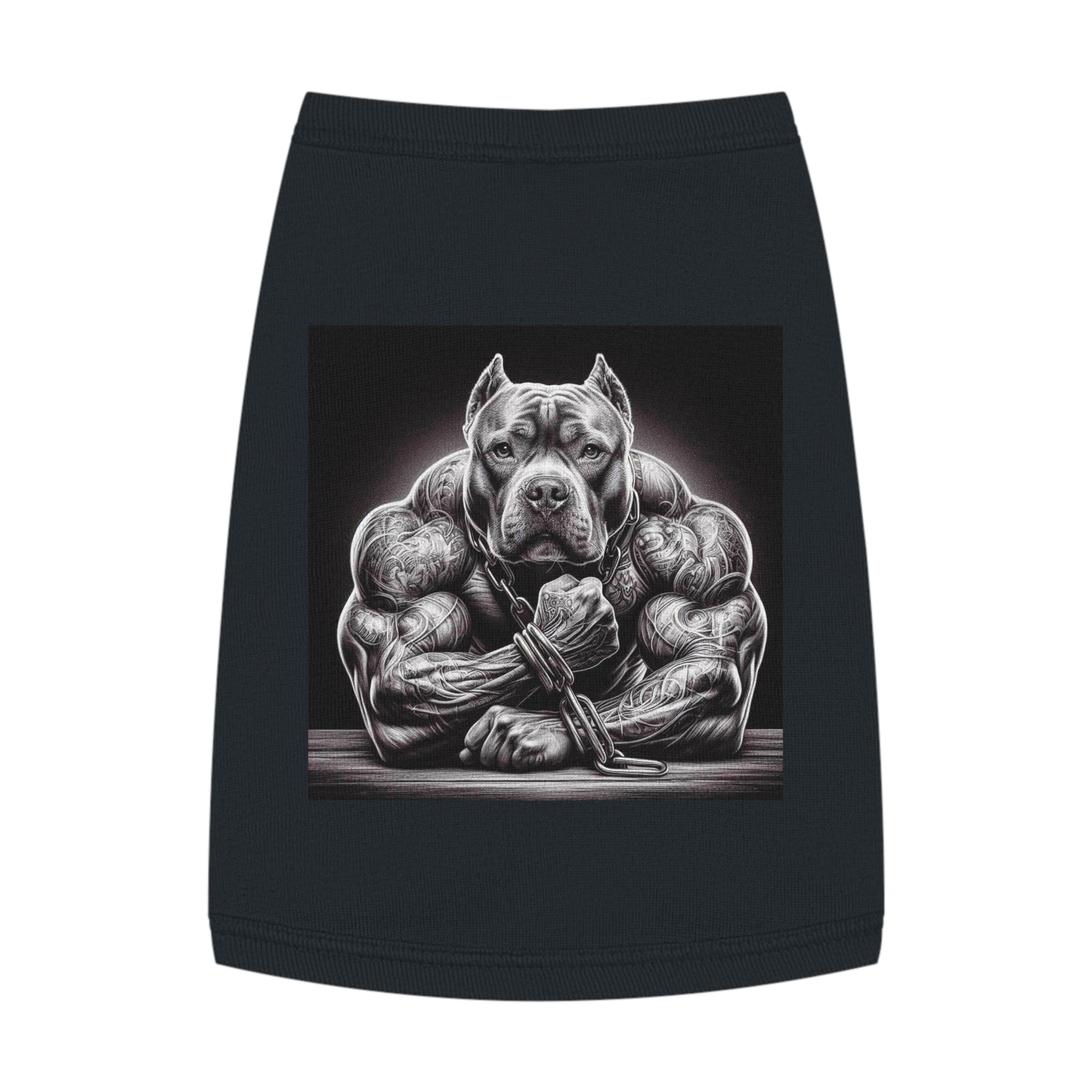 Pet Tank Top Pit Bull gym rat Pets Printify M Black