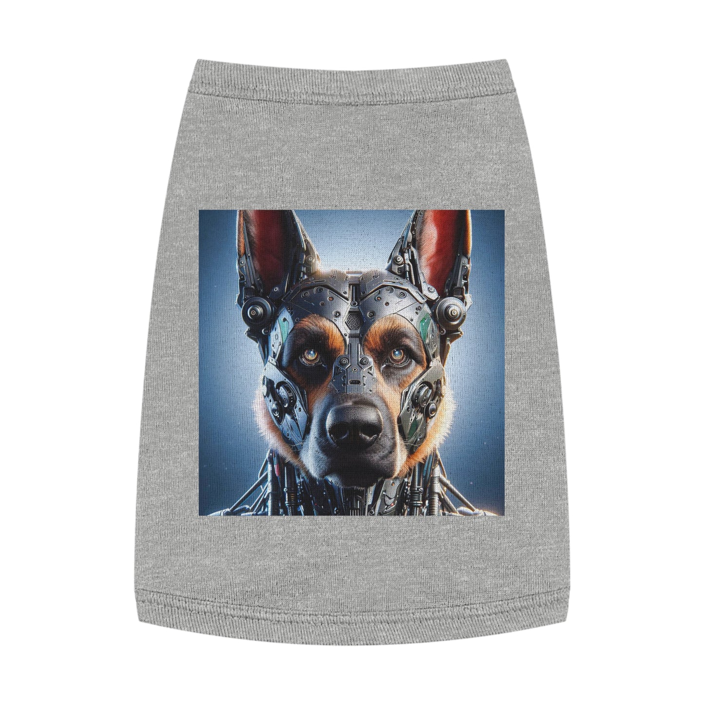German Shepherd bionic man shirt Pets Printify M Heather