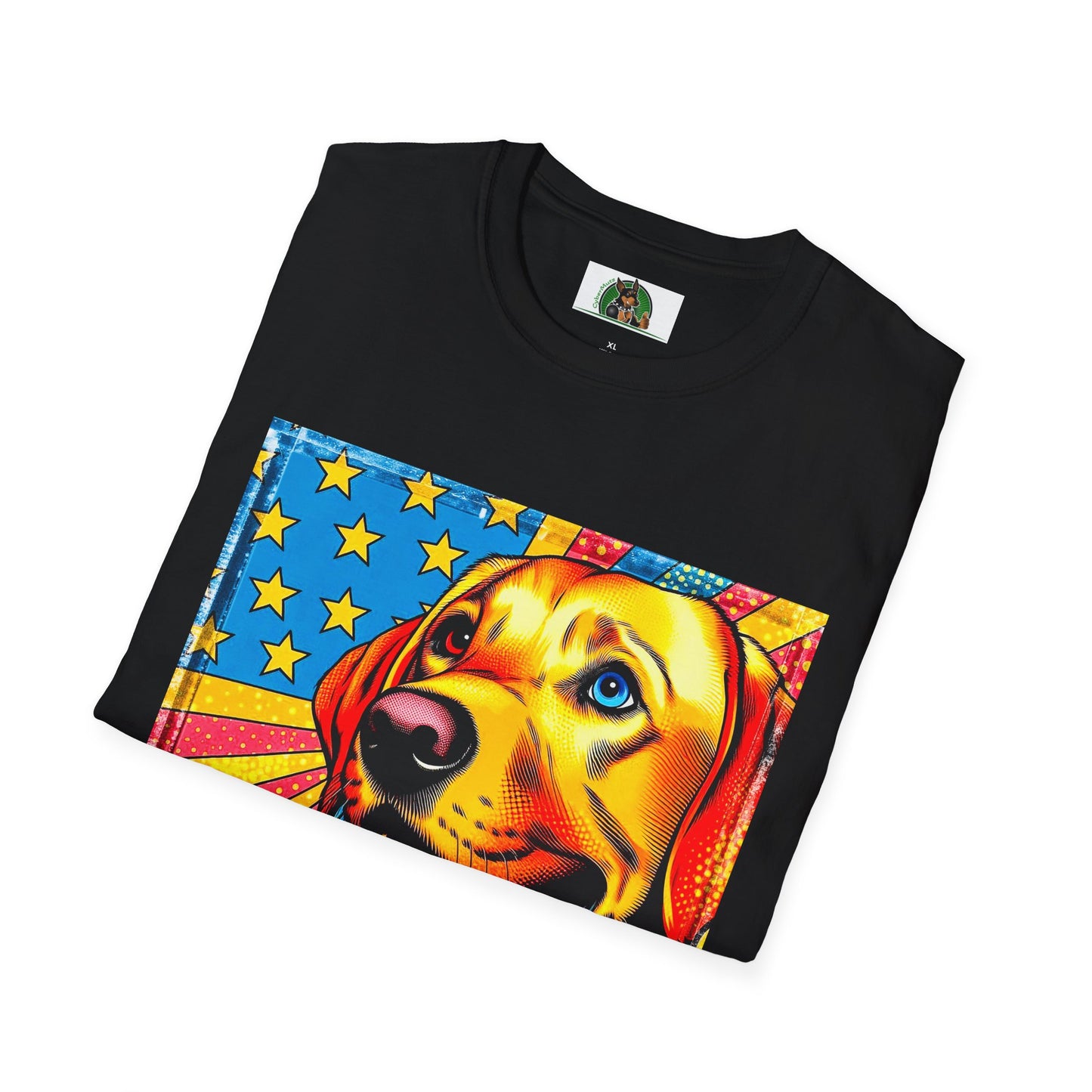 Labrador Retriever American flag shirt T-Shirt Printify