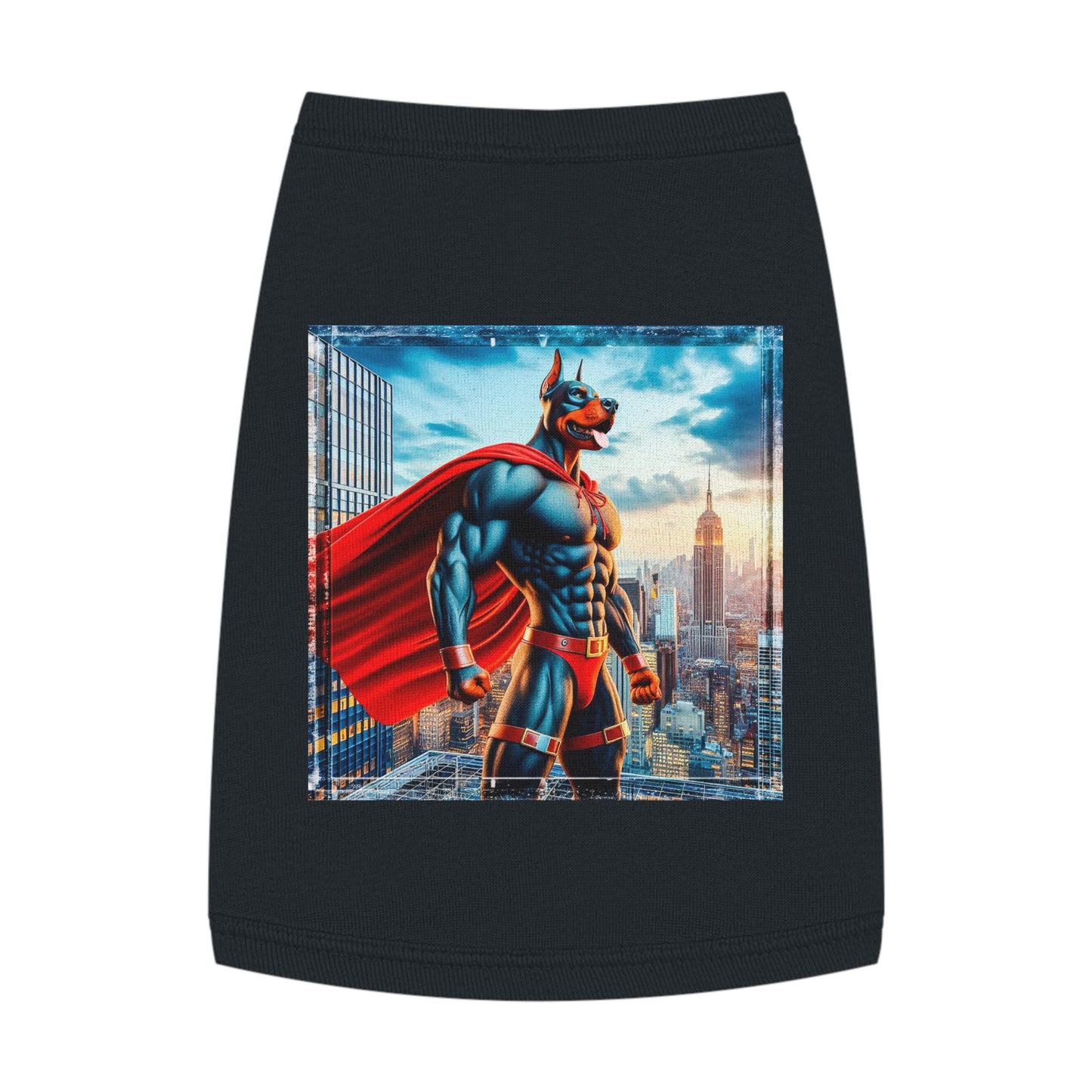 Pet Tank Top Doberman muscleman hero t shirt Pets Printify M Black