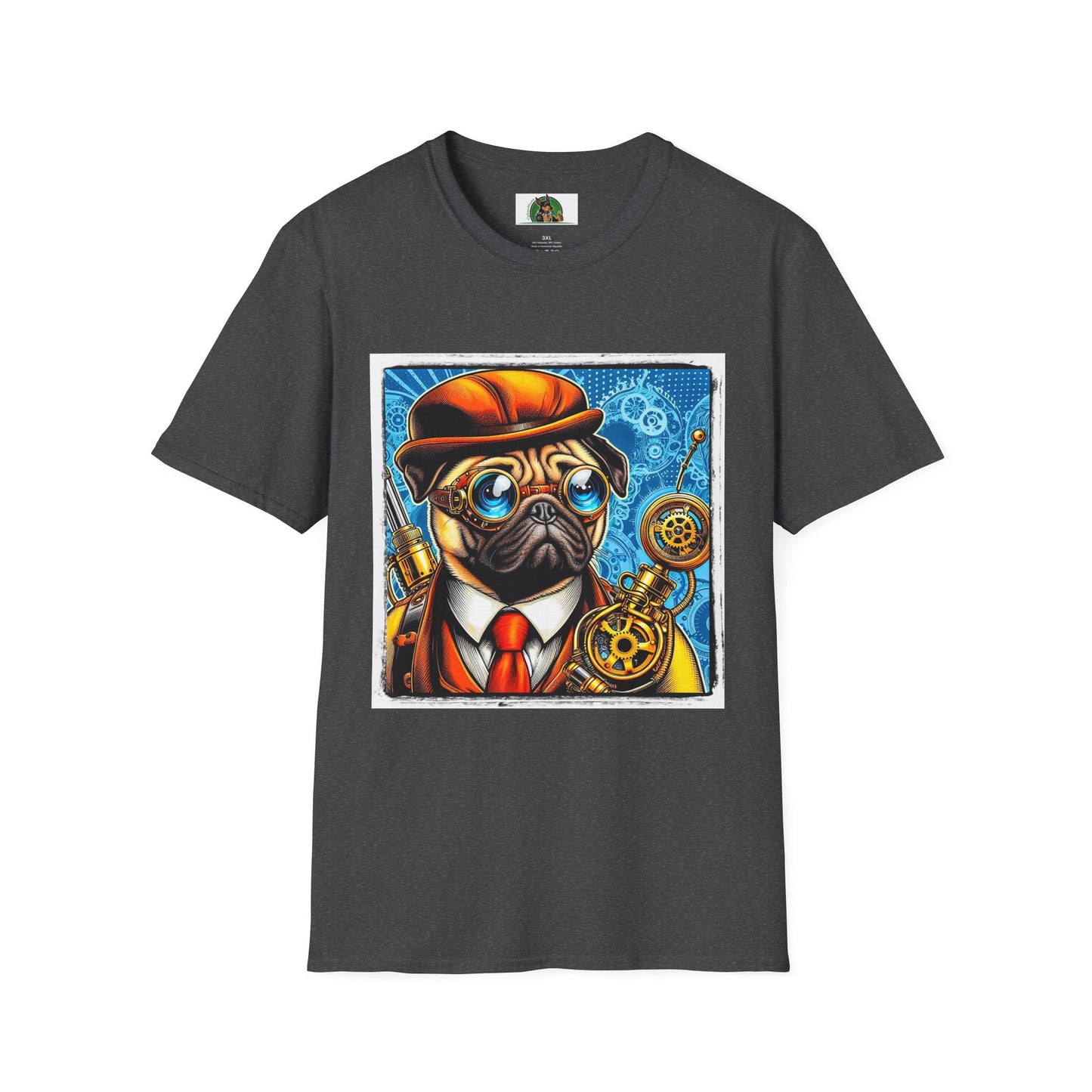 Pugs T-Shirt Printify XS Dark Heather